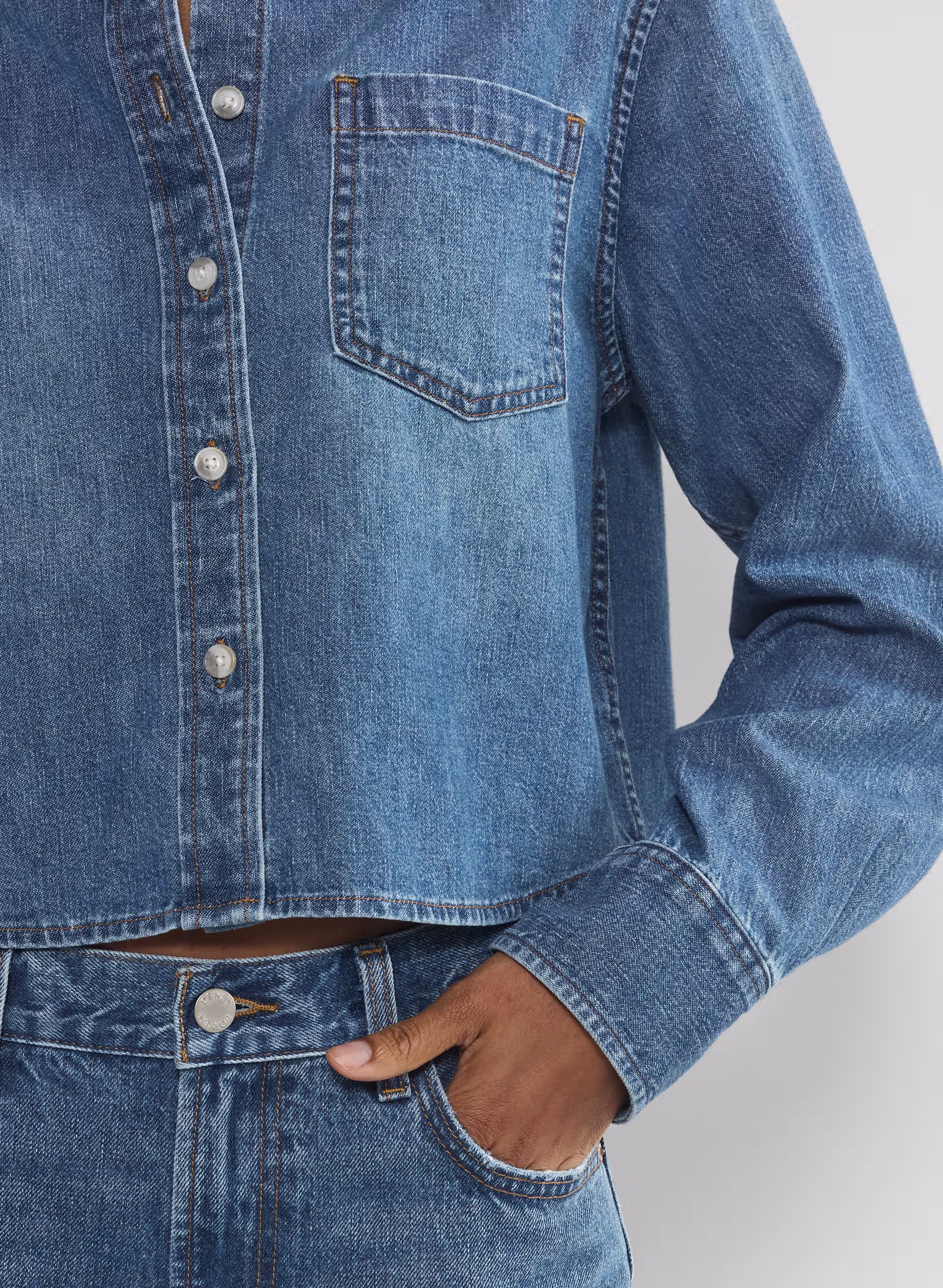 Denim Forum The ’80s Comfy Waist Denim Shirt