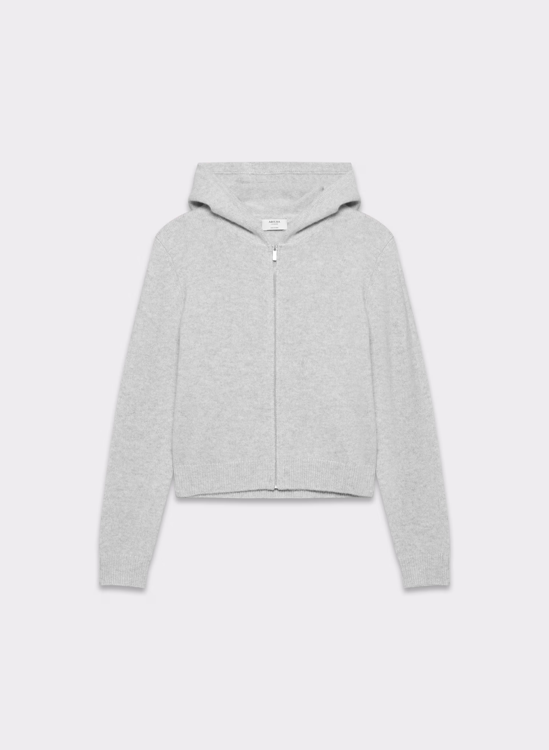 Essential Cashmere Hooded Zip-up