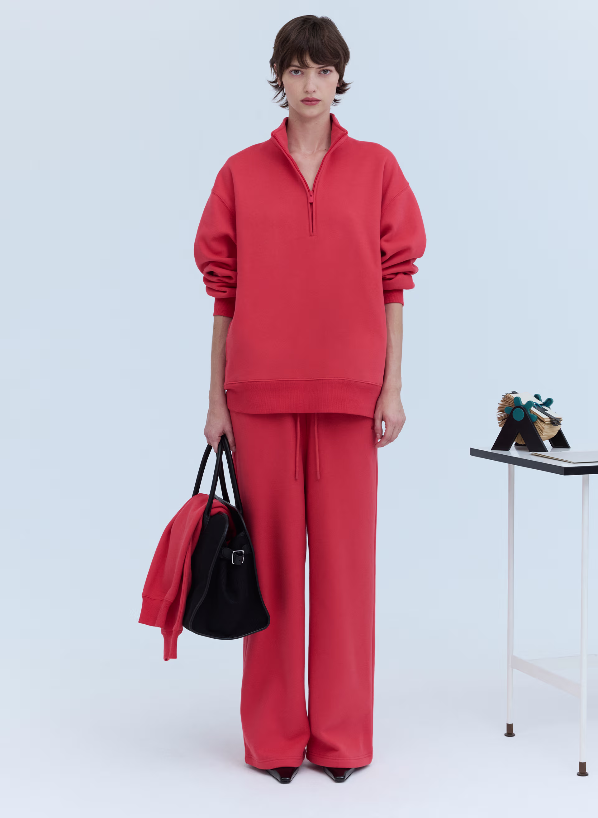 Cozy Sweatfleece Boyfriend 1/2 Zip Sweatshirt