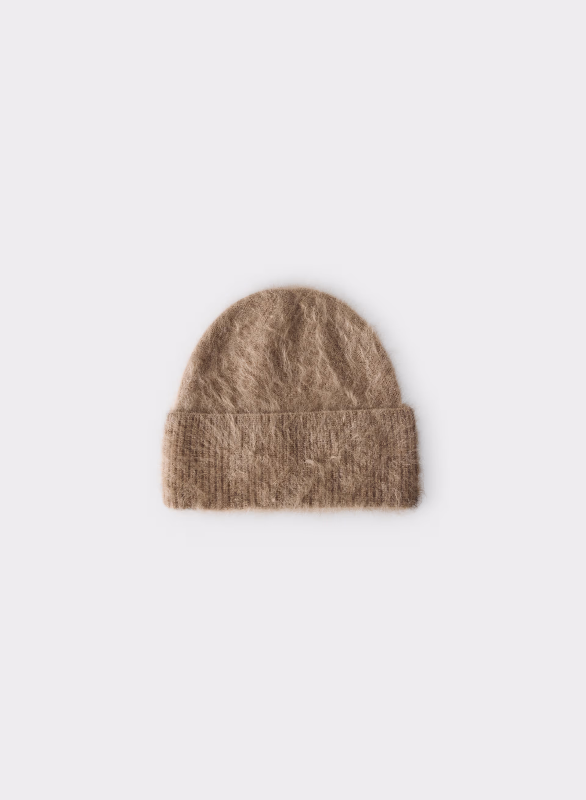 Brushed Cashmere Cuffed Beanie