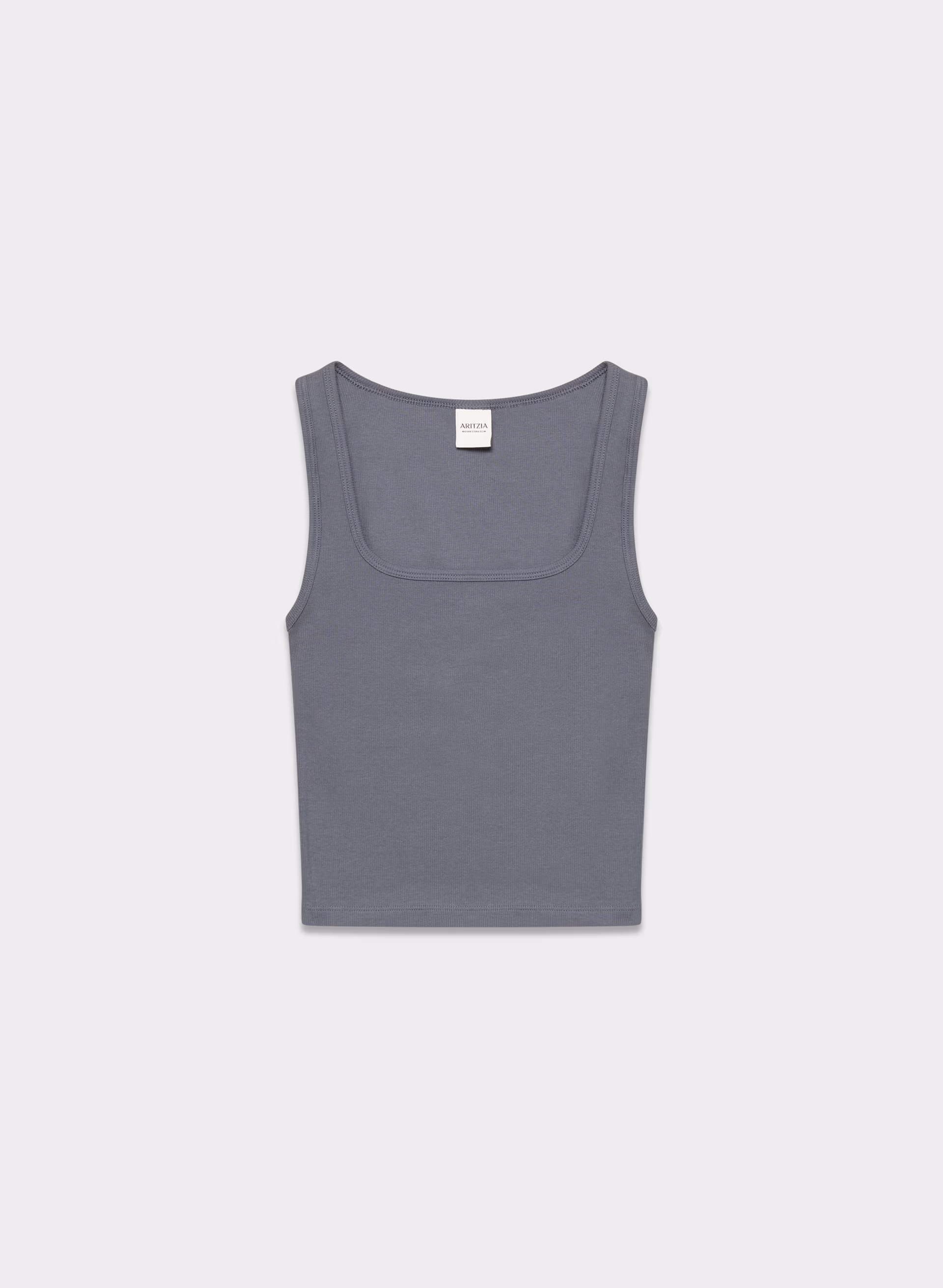 HomeStretch™ Rib Squareneck Waist Tank