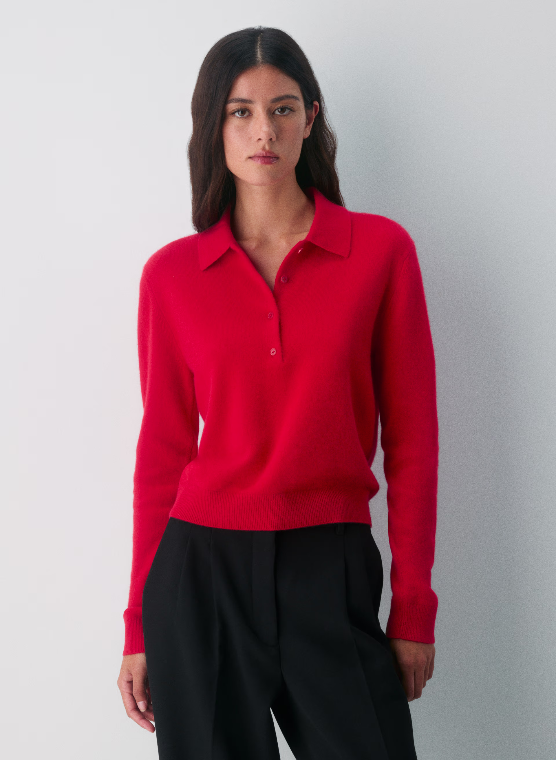 Bare Cashmere Polo Longsleeve