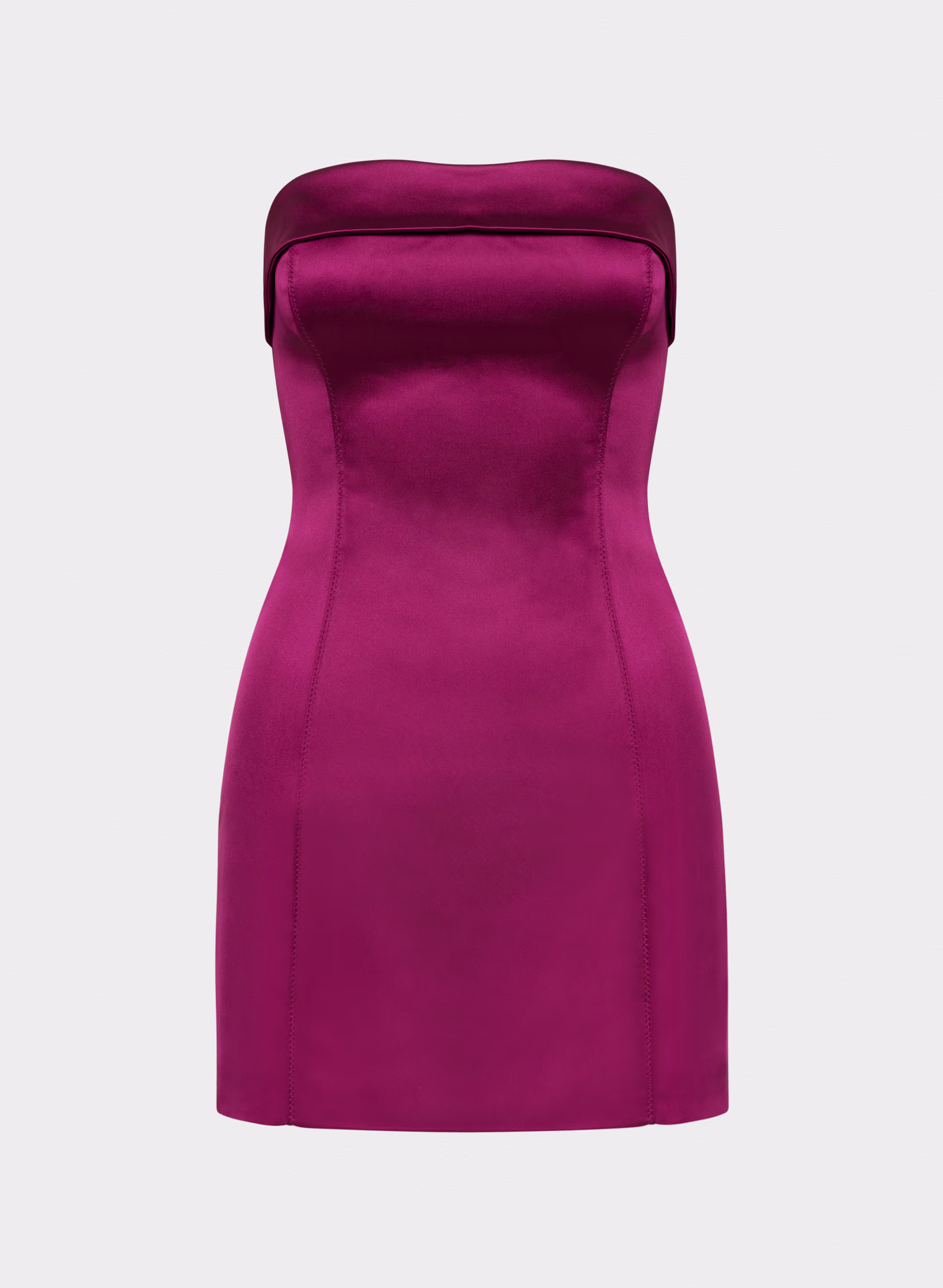 Shimmer Satin Tube Dress