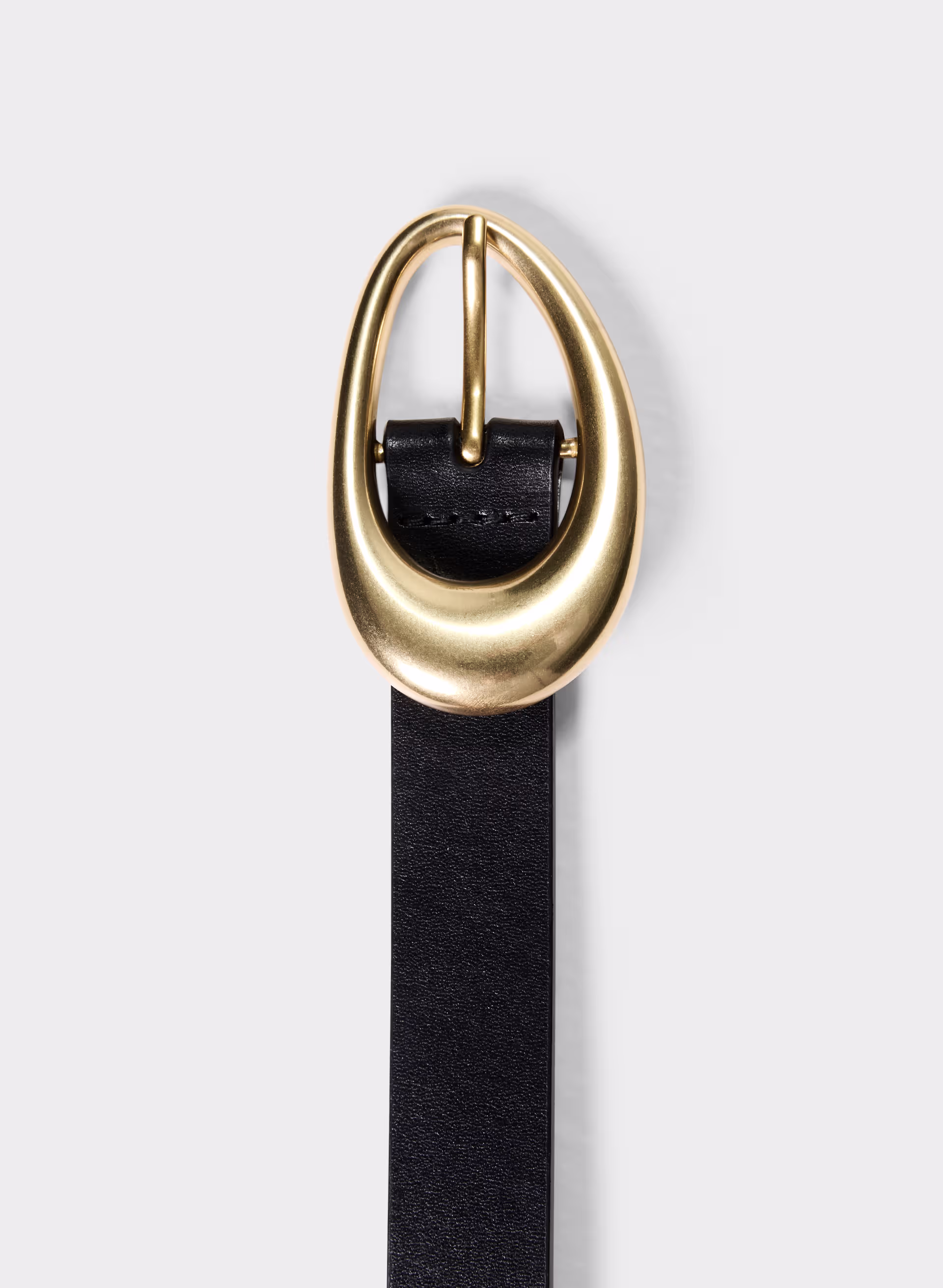 Perennial Solid Brass Leather Belt