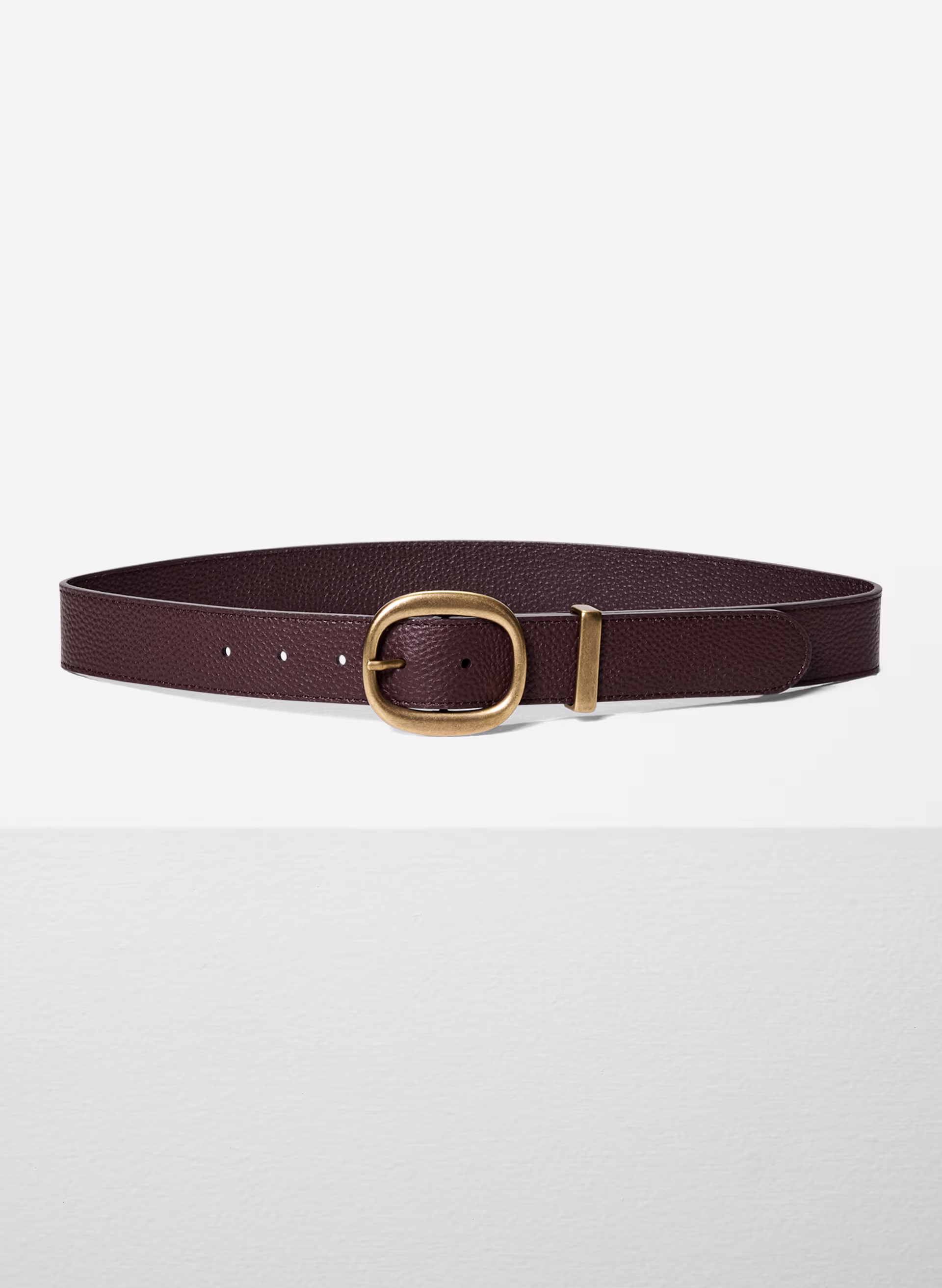 Lifetime Solid Brass Leather Wide Belt