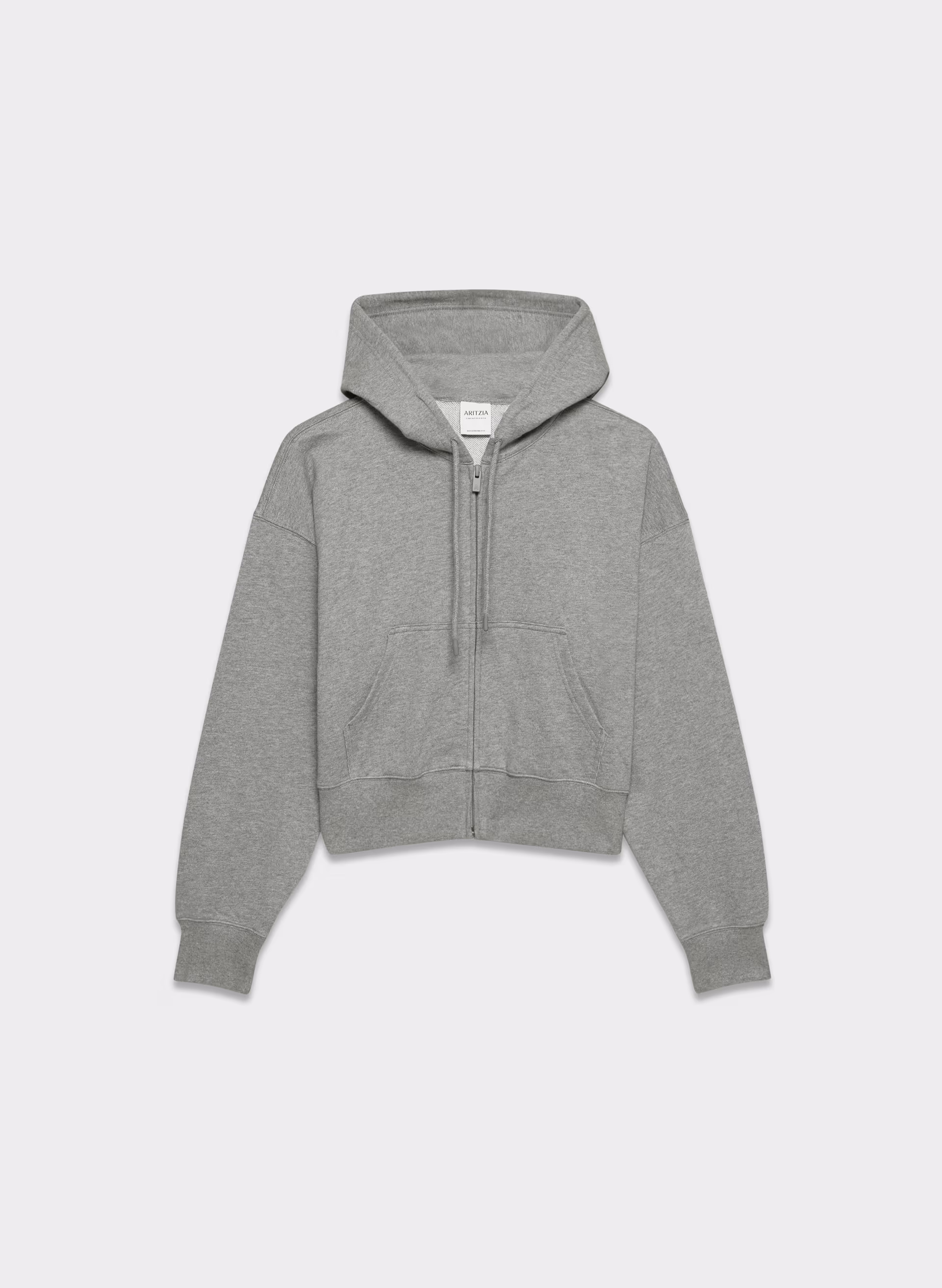 Terry Sweatfleece Boyfriend Boxy Zip Hoodie