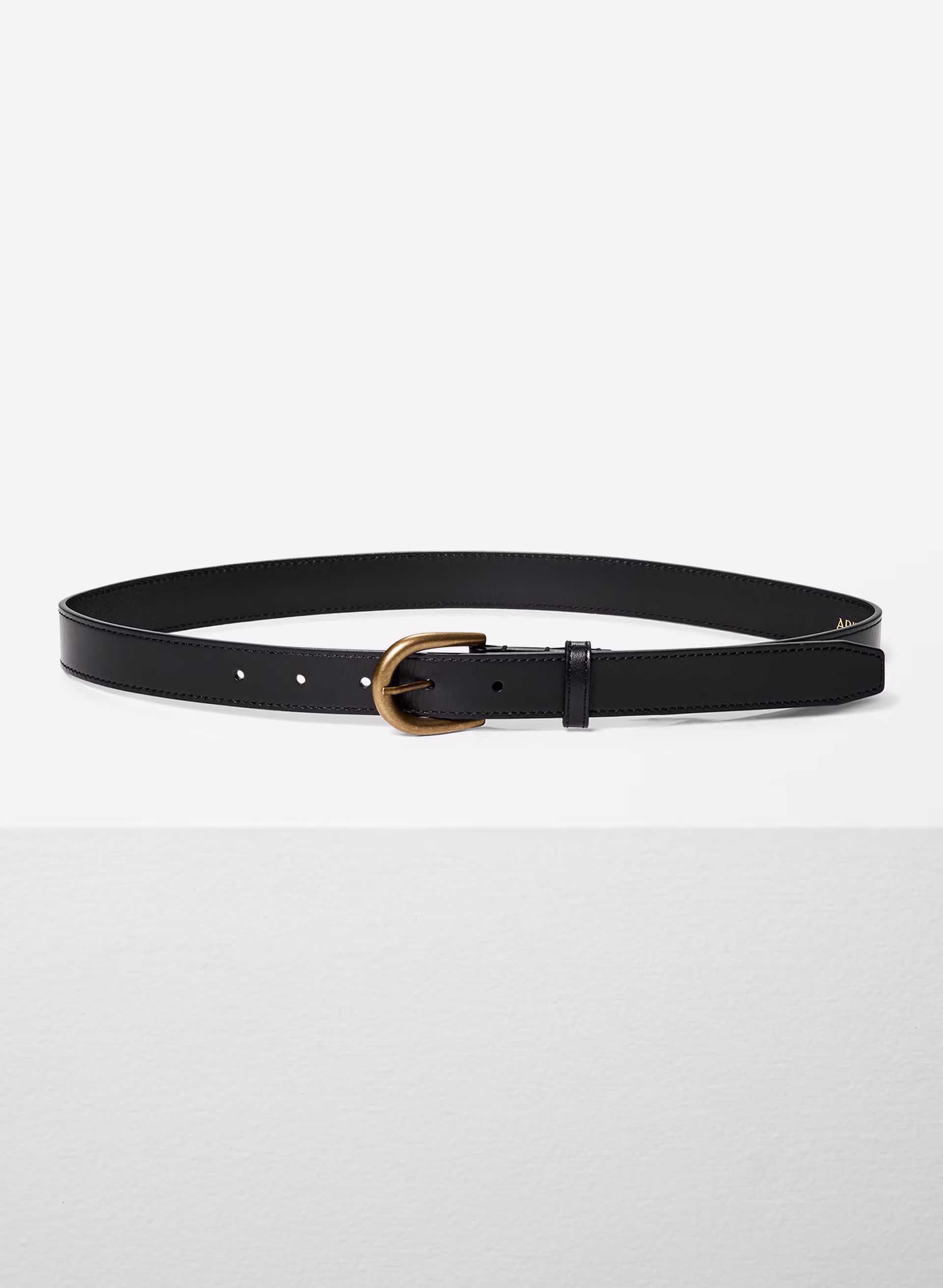 Accent Solid Brass Leather Belt