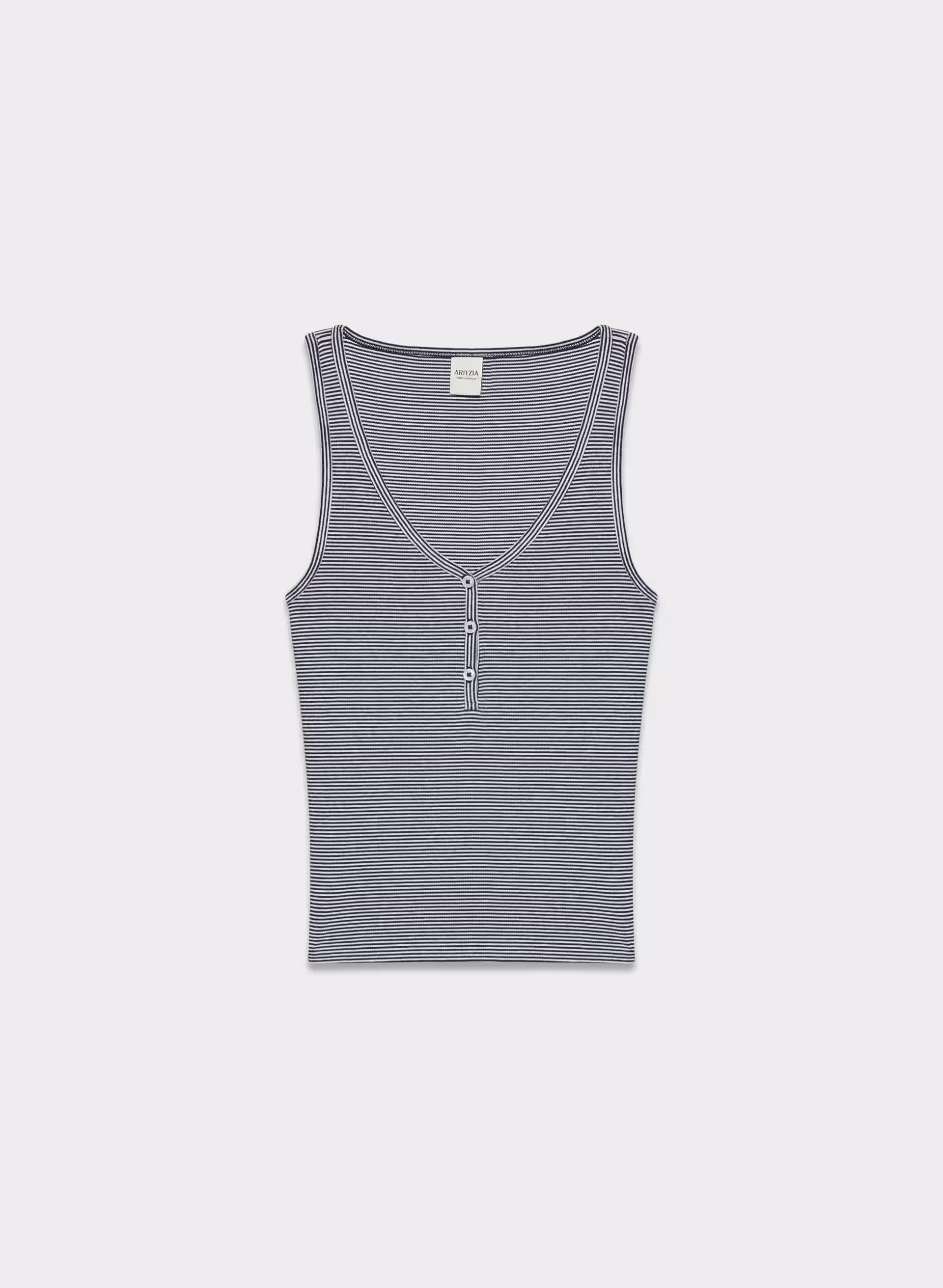 HomeStretch™ Rib Henley Tank