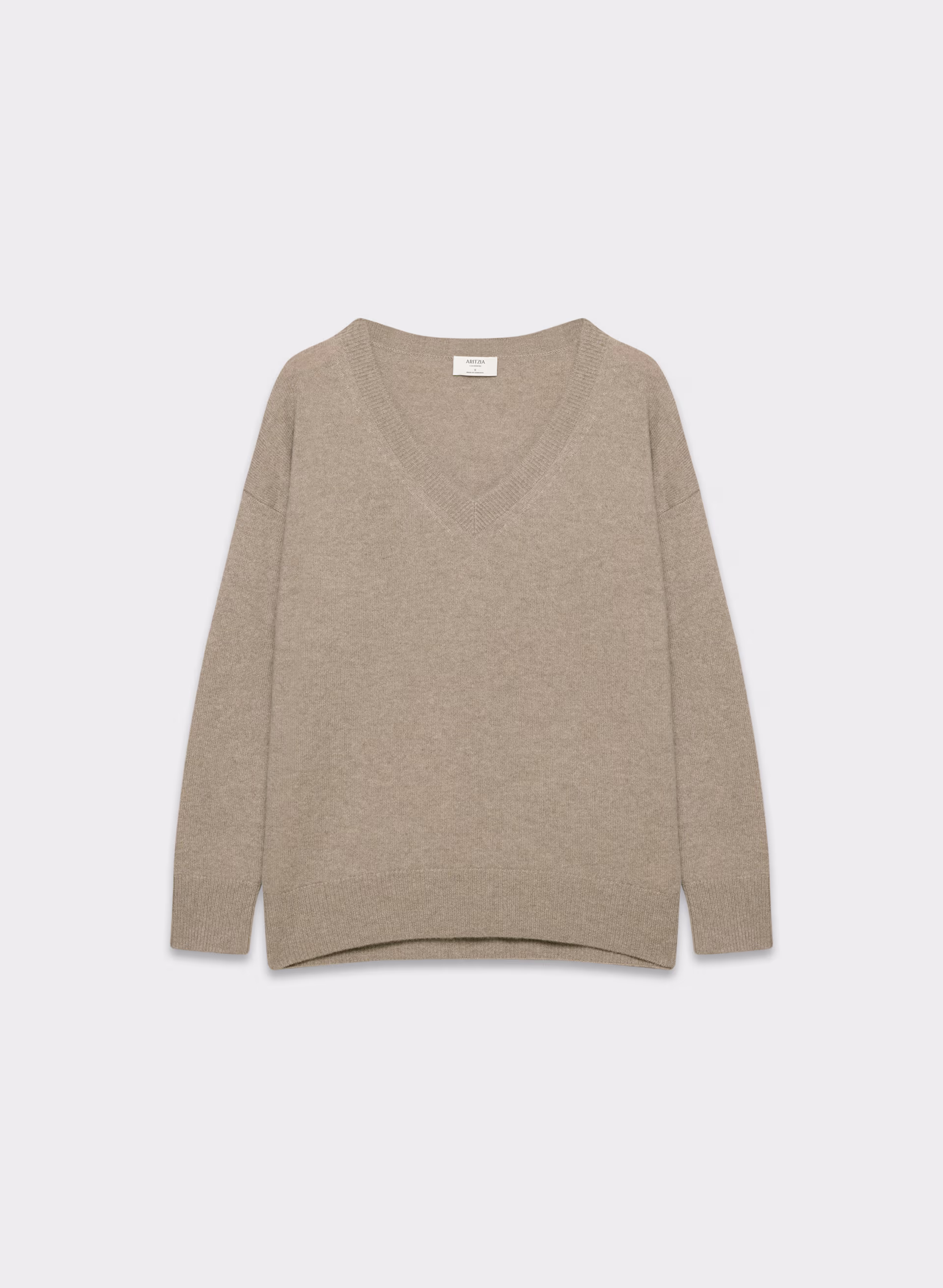 Feather Cashmere Relaxed V-neck Sweater