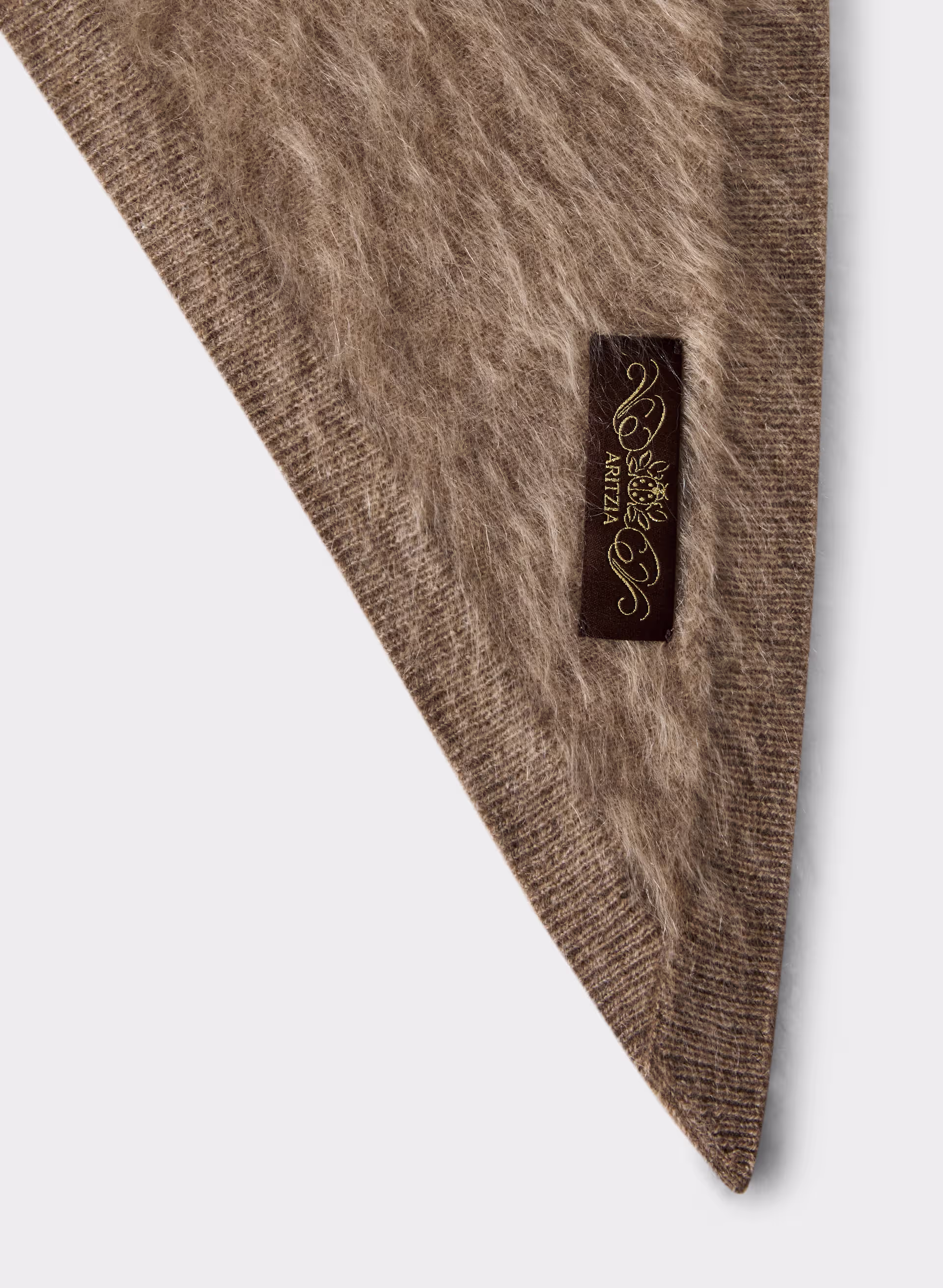 Brushed Cashmere Triangle Scarf