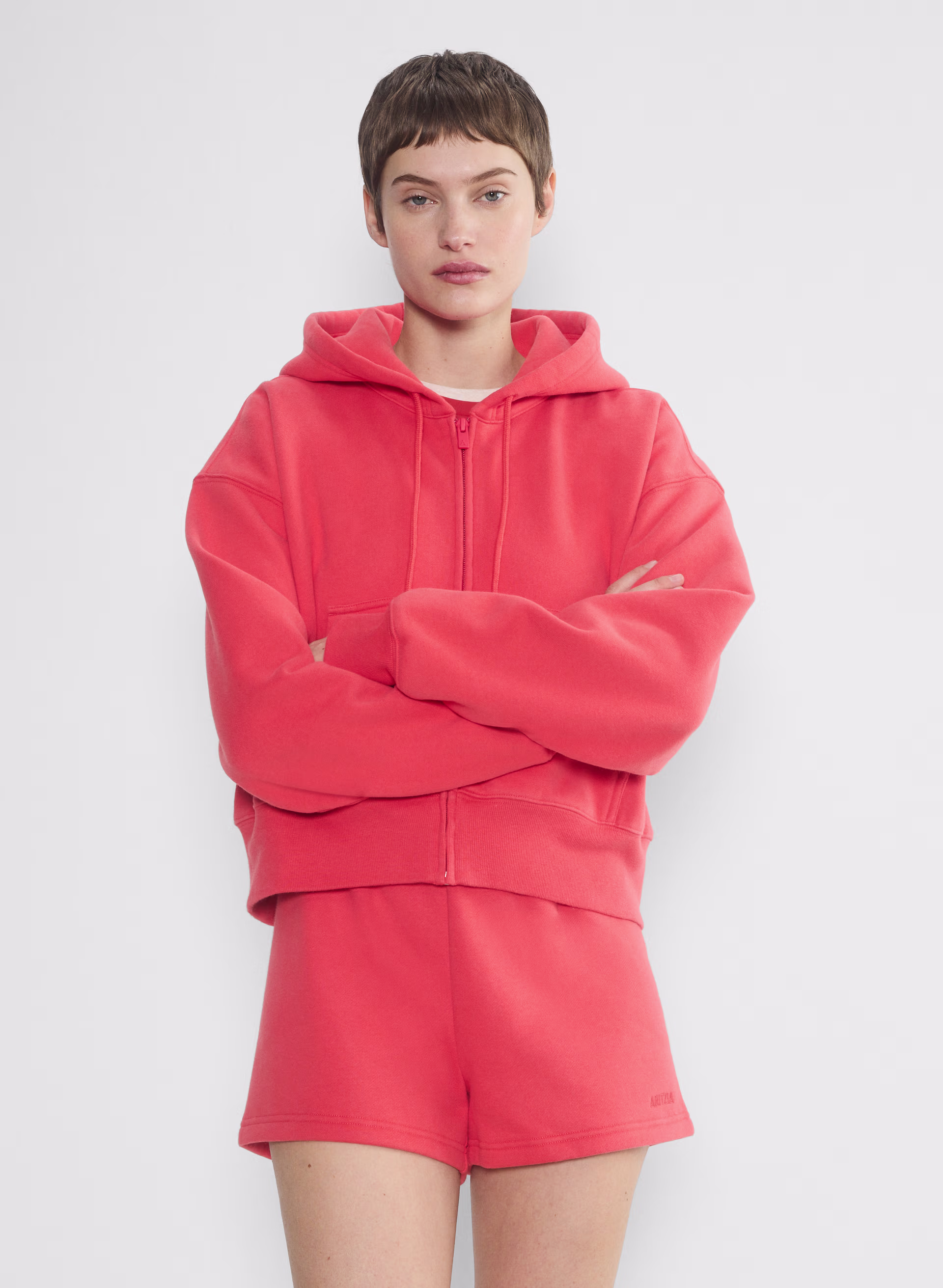 Cozy Sweatfleece Boyfriend Boxy Zip Hoodie