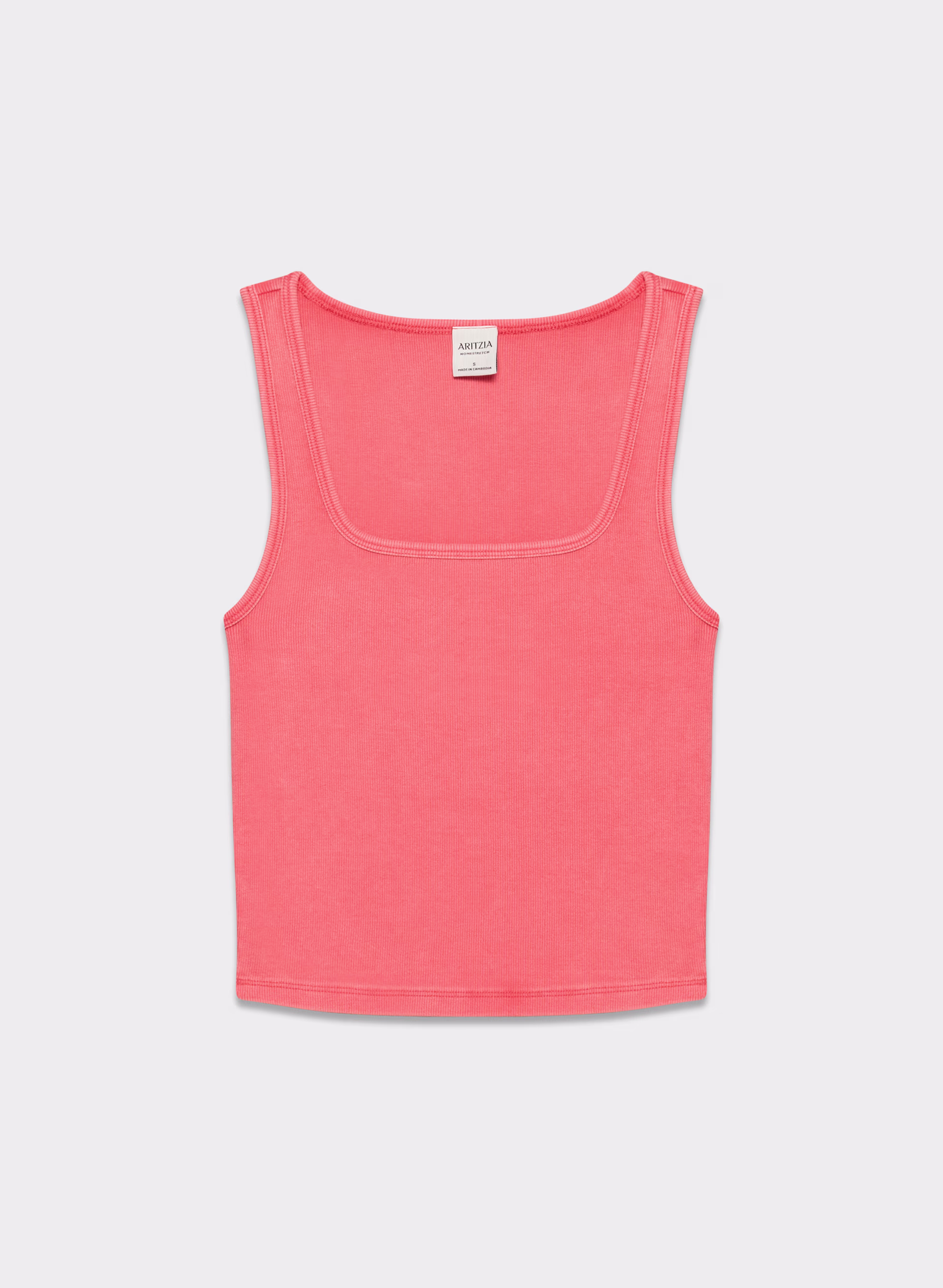 HomeStretch™ Rib Squareneck Waist Tank
