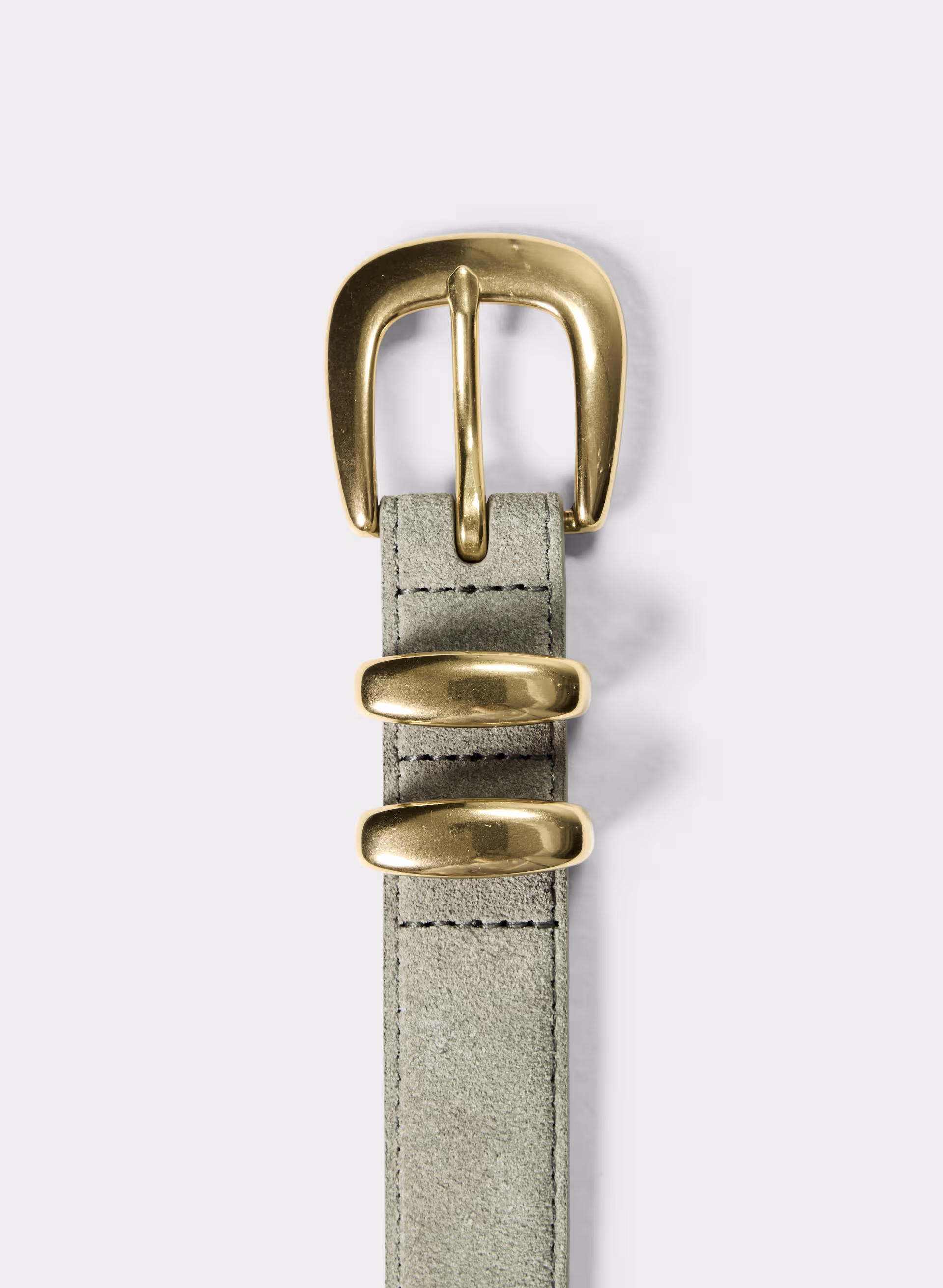 Legendary Solid Brass Suede Belt