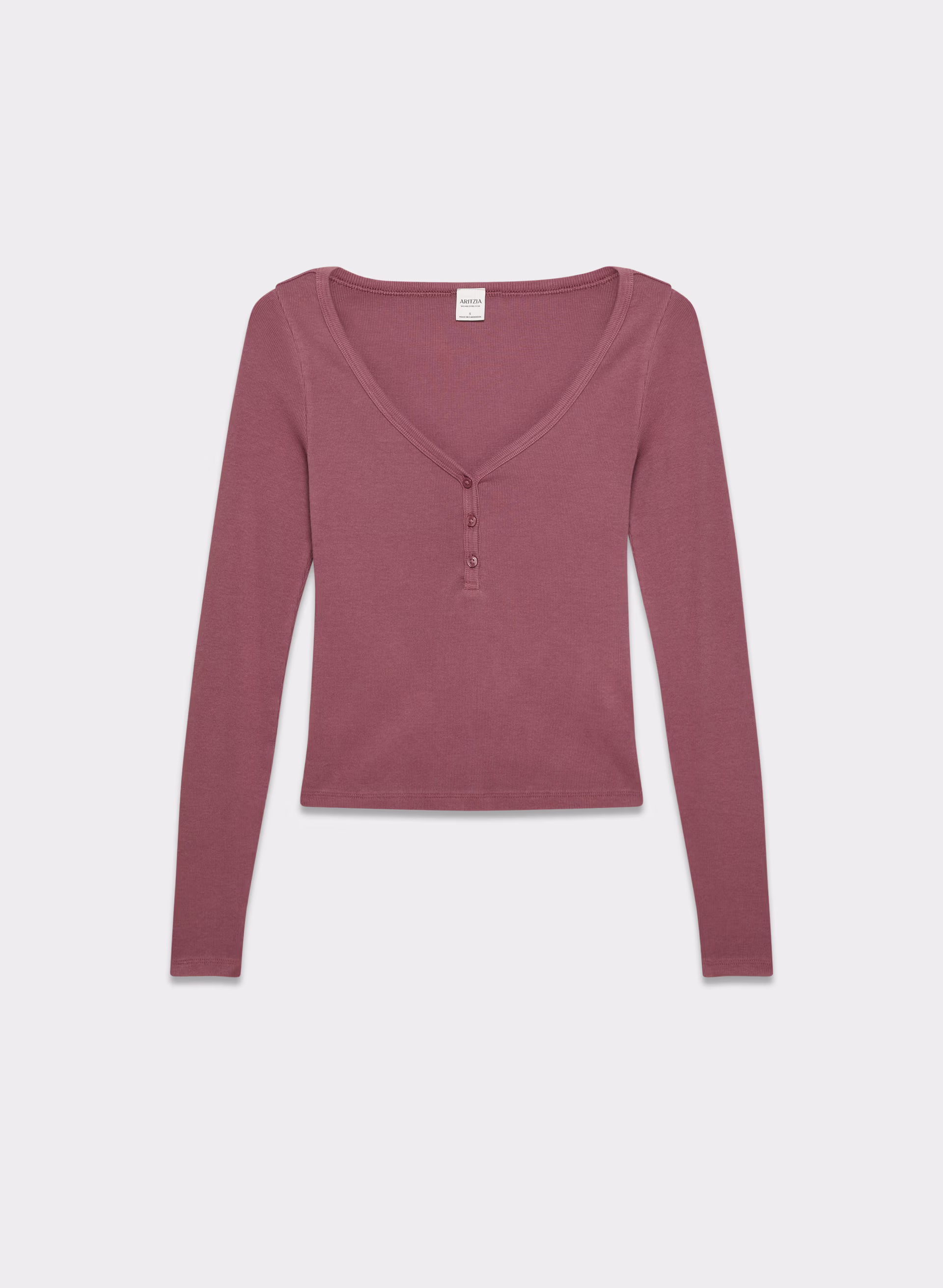 HomeStretch™ Rib Henley Longsleeve