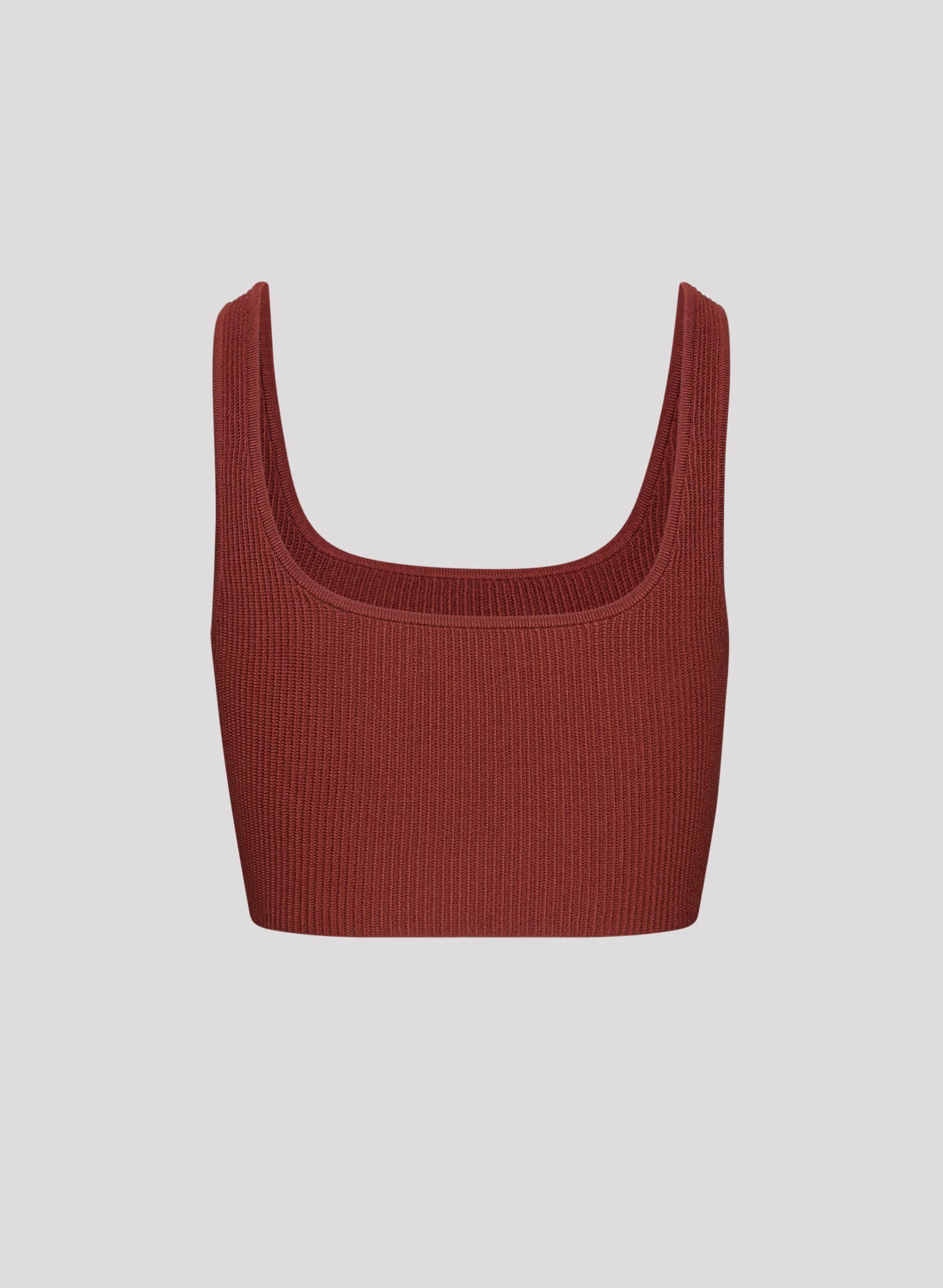 Sculpt Knit Squareneck Cropped Tank