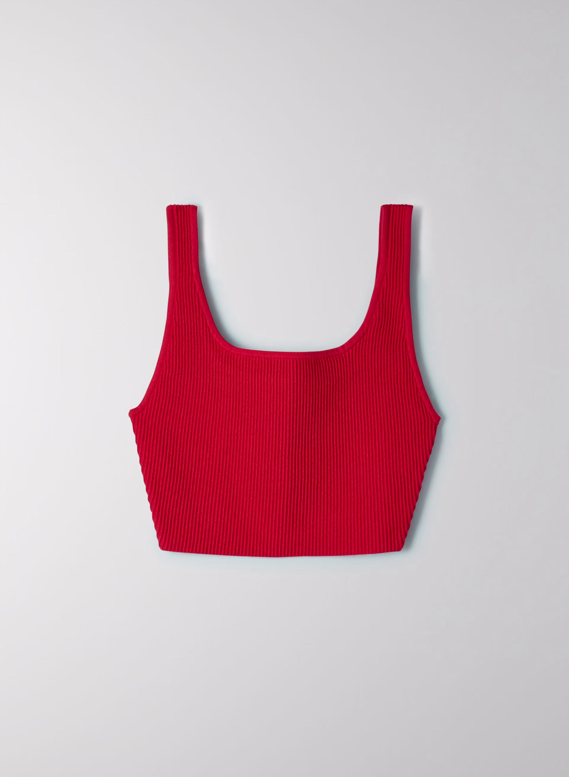 Sculpt Knit Squareneck Cropped Tank