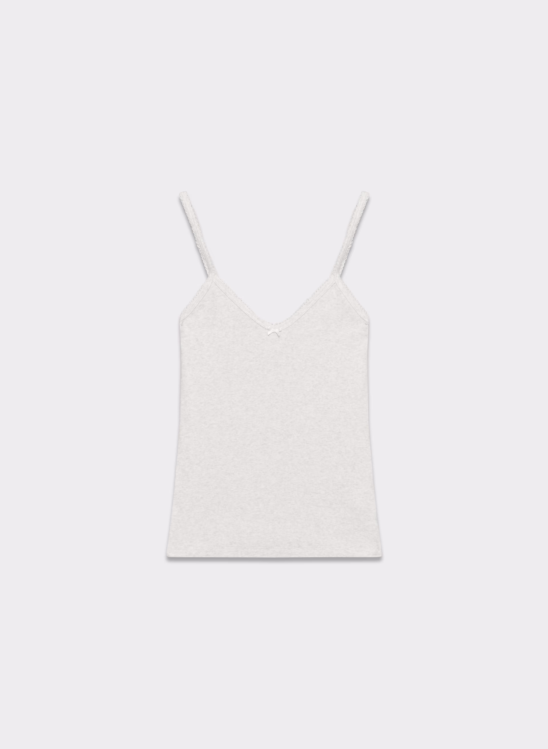 HomeStretch™ Rib Lace V-Neck Cami Tank