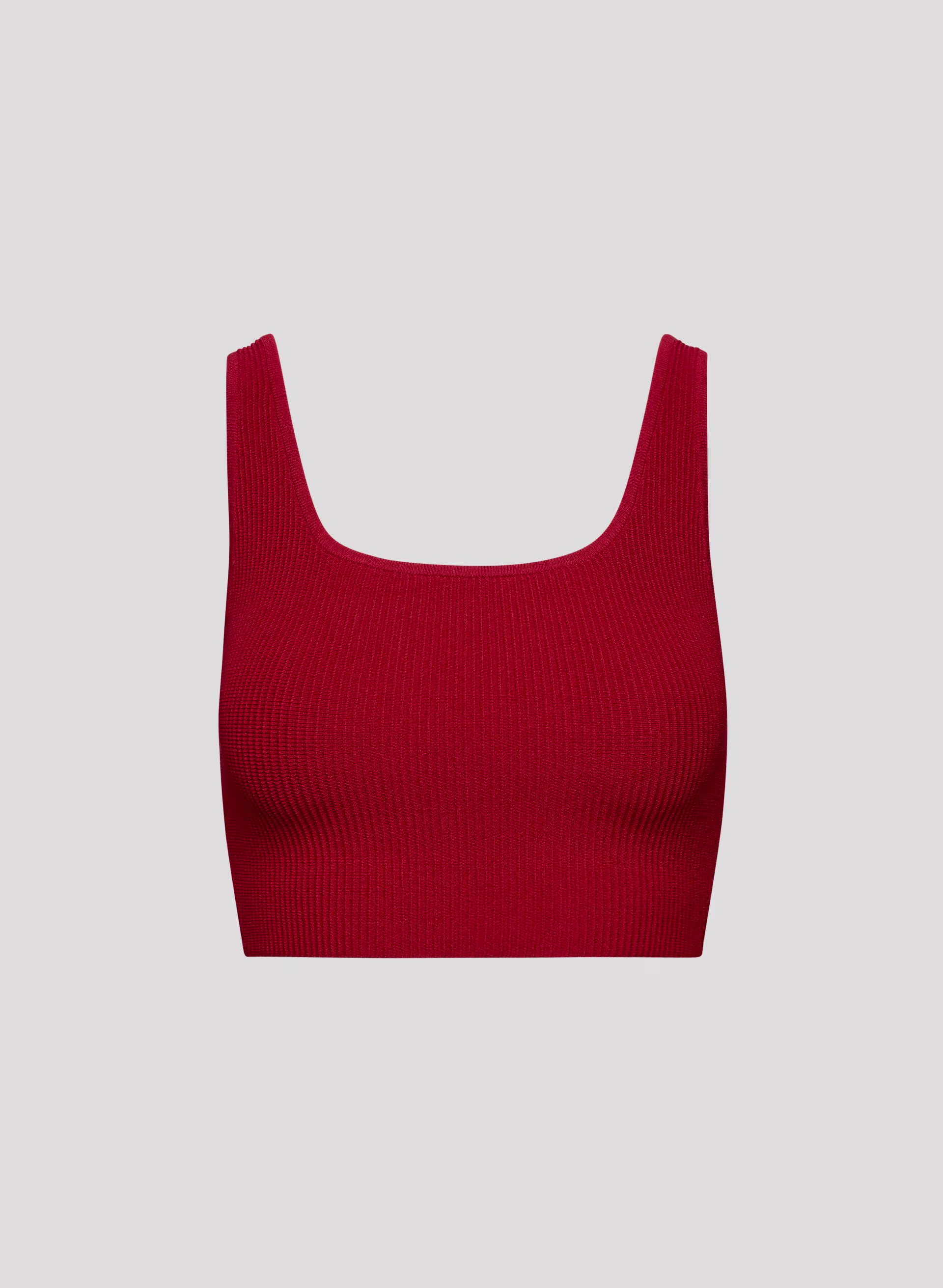 Sculpt Knit Squareneck Cropped Tank