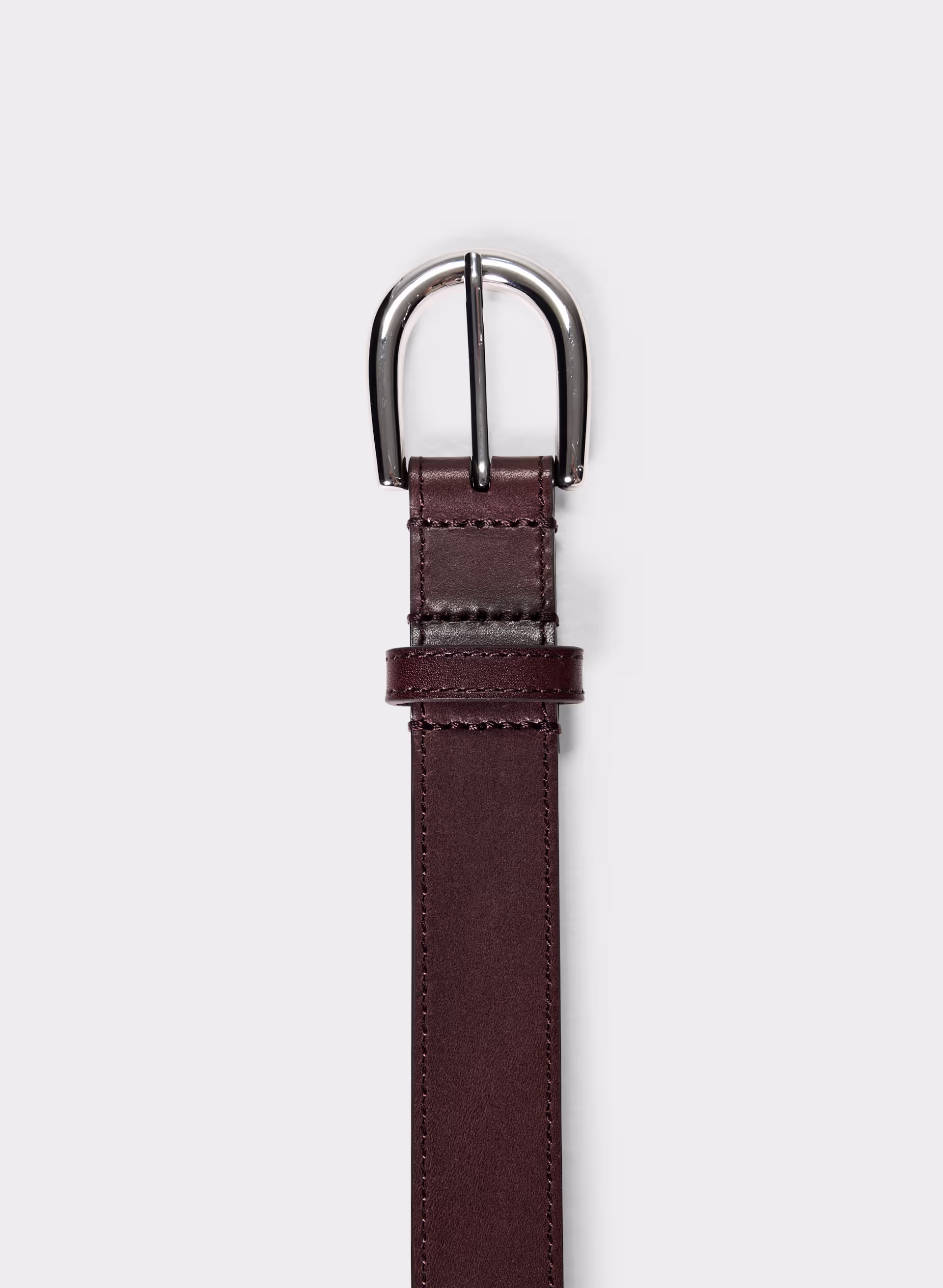 Accent Solid Brass Leather Belt