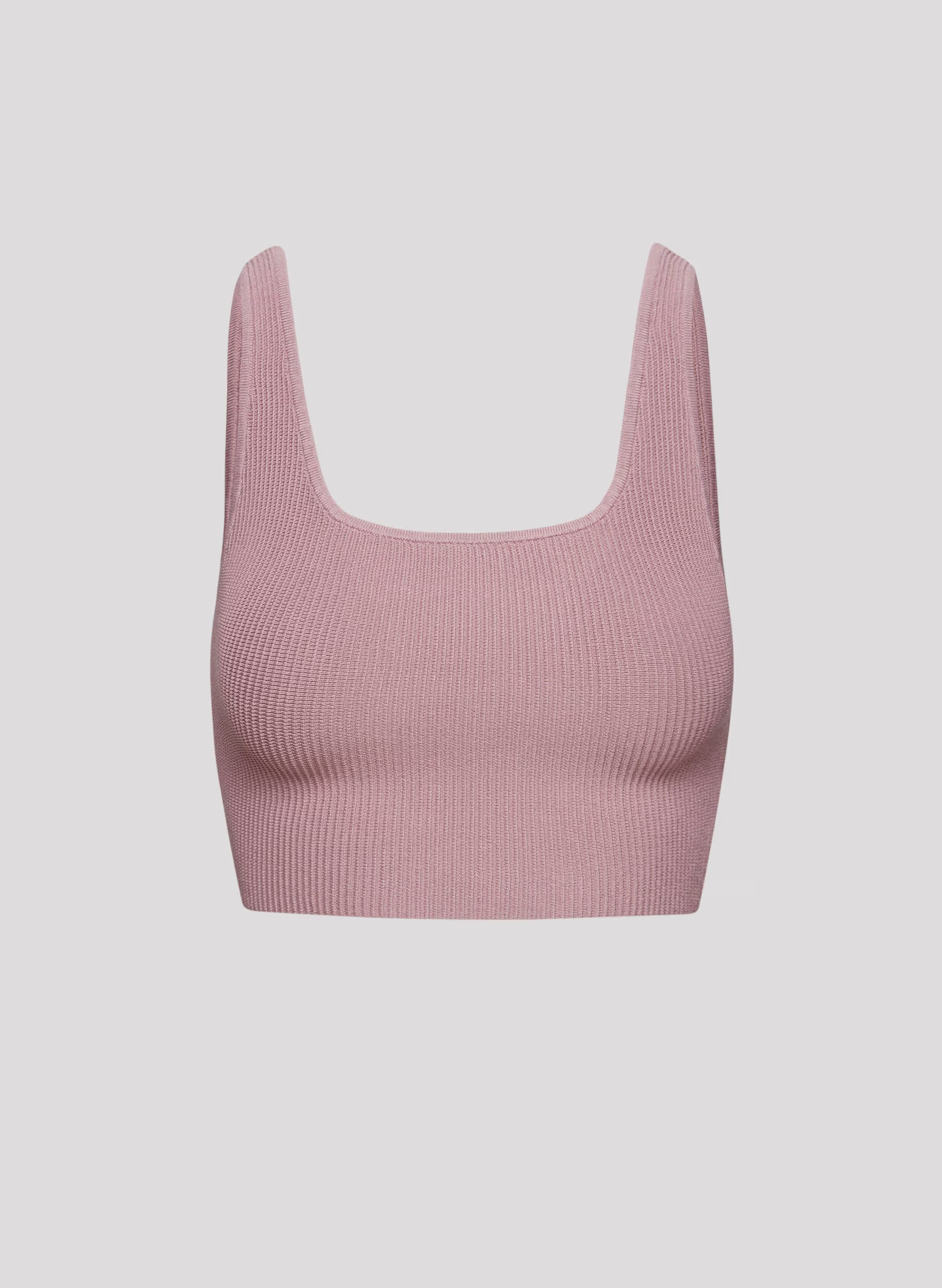 Sculpt Knit Squareneck Cropped Tank