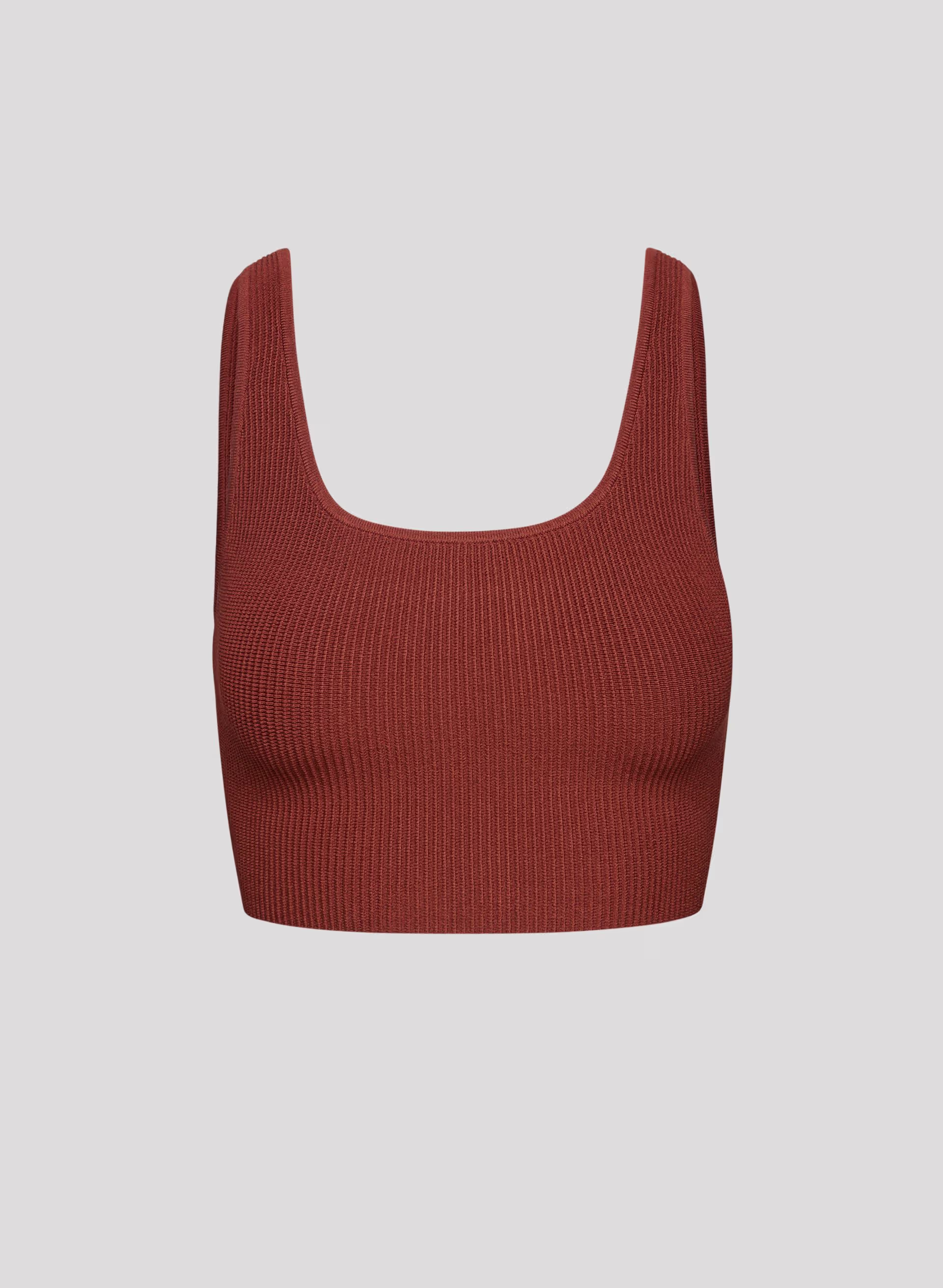 Sculpt Knit Squareneck Cropped Tank