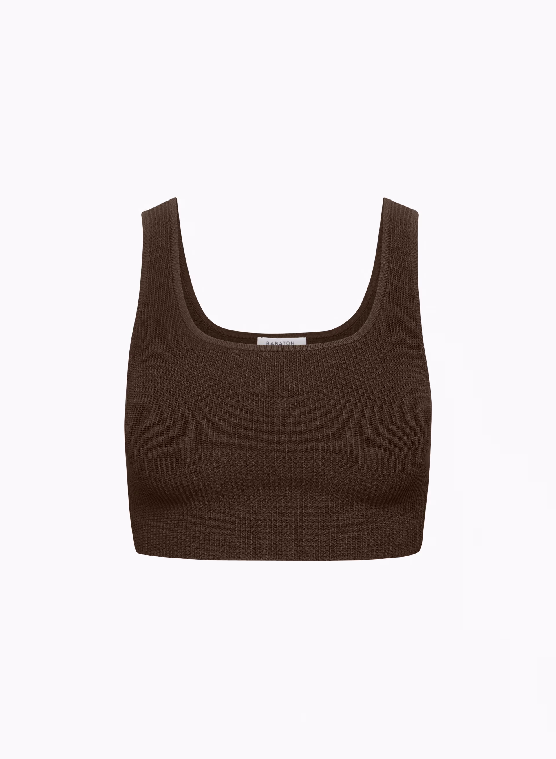 Sculpt Knit Squareneck Cropped Tank