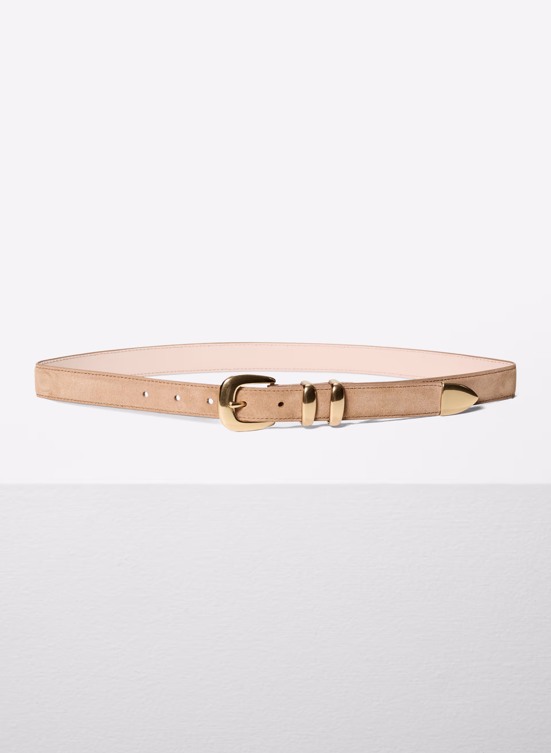 Legendary Solid Brass Suede Belt