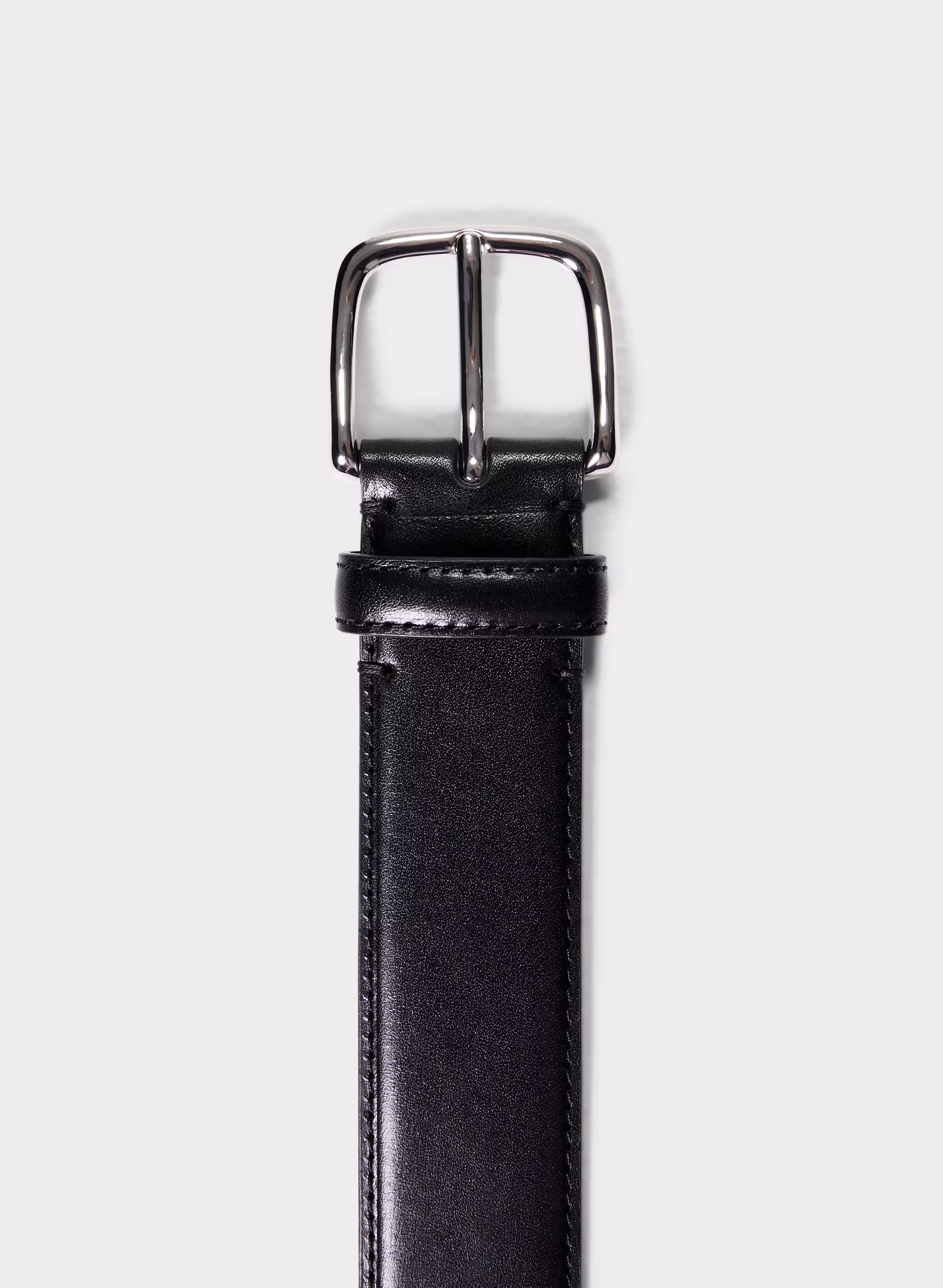 Essential Solid Brass Leather Wide Belt