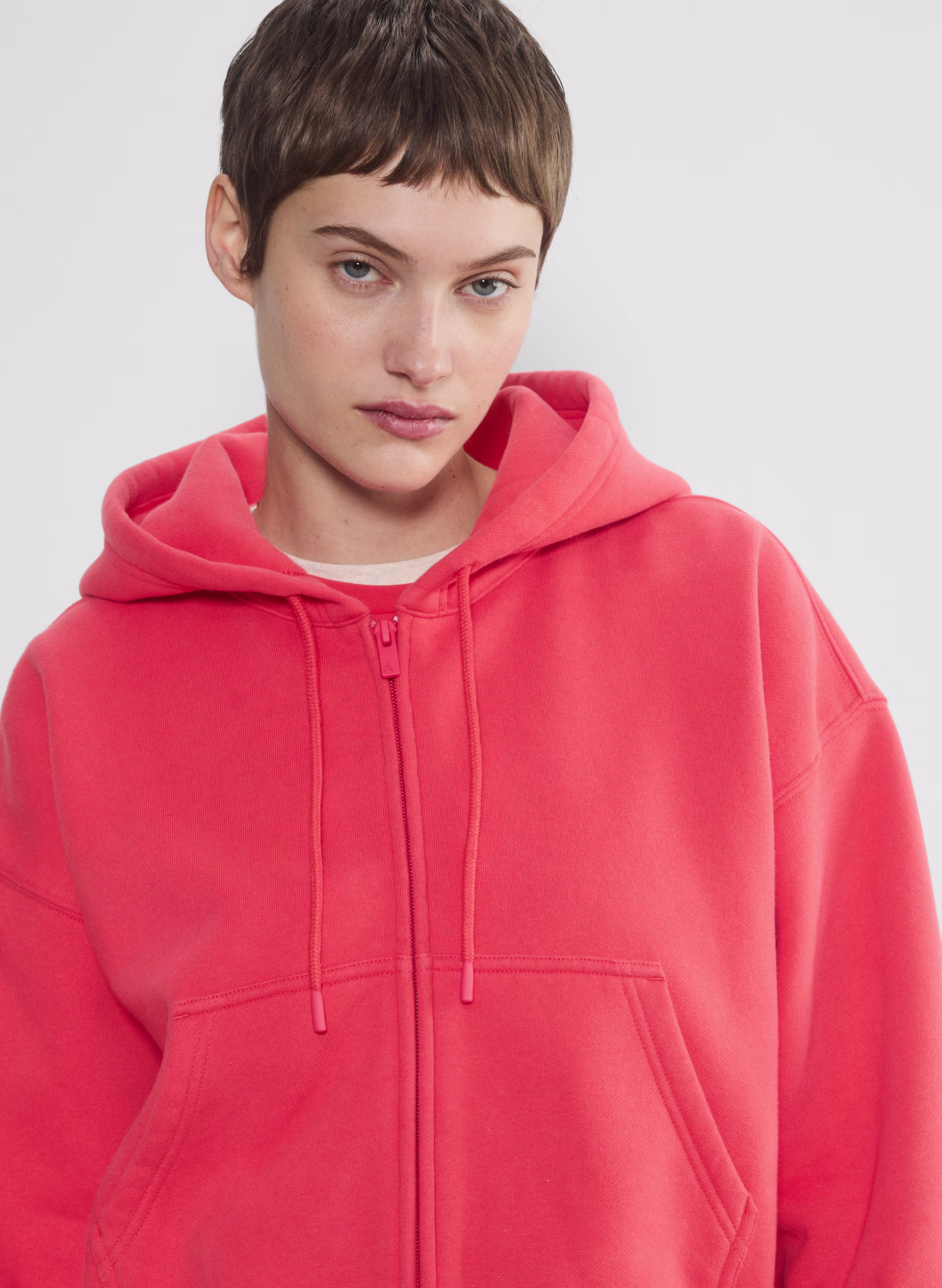 Cozy Sweatfleece Boyfriend Boxy Zip Hoodie