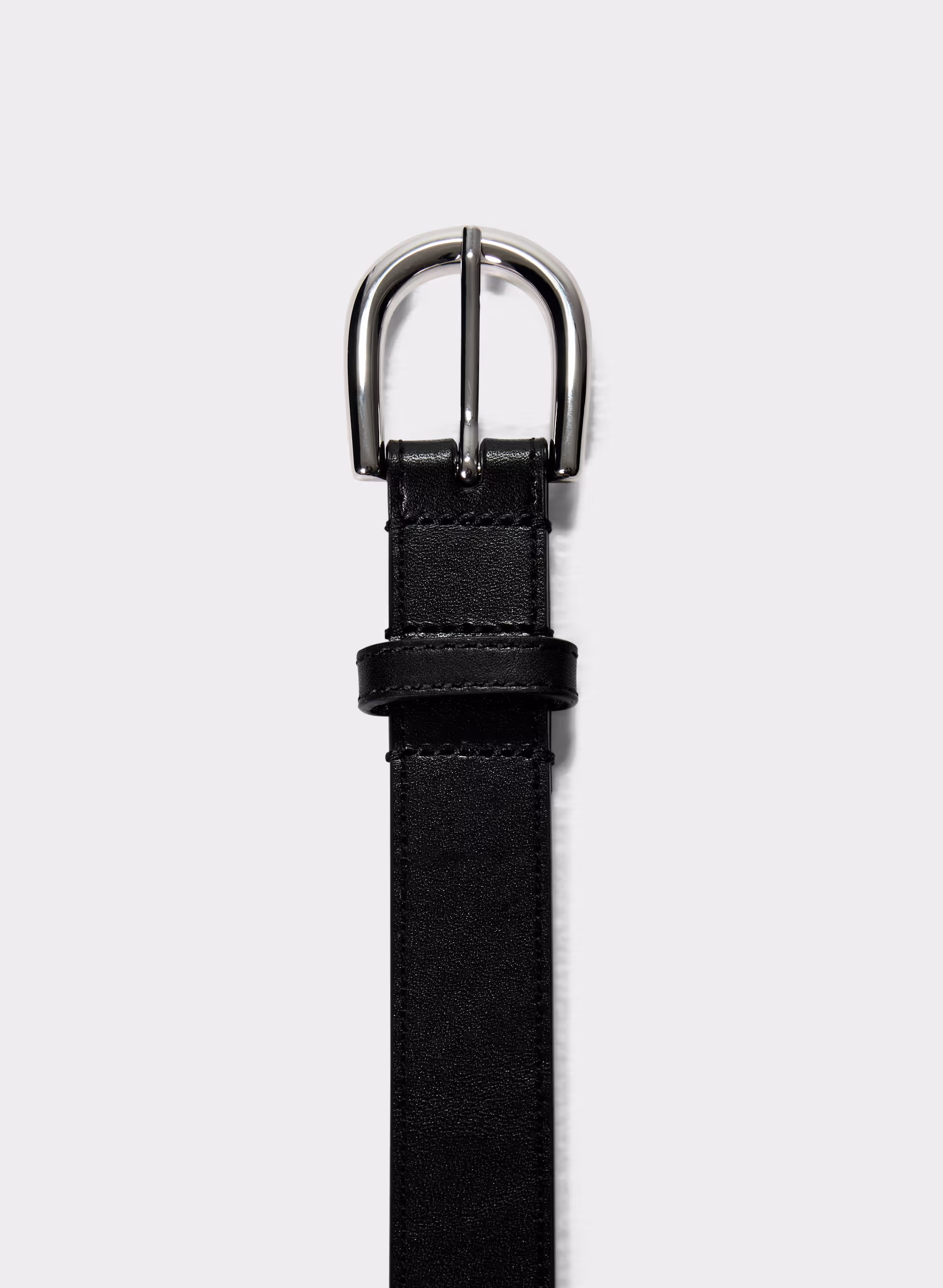 Accent Solid Brass Leather Belt