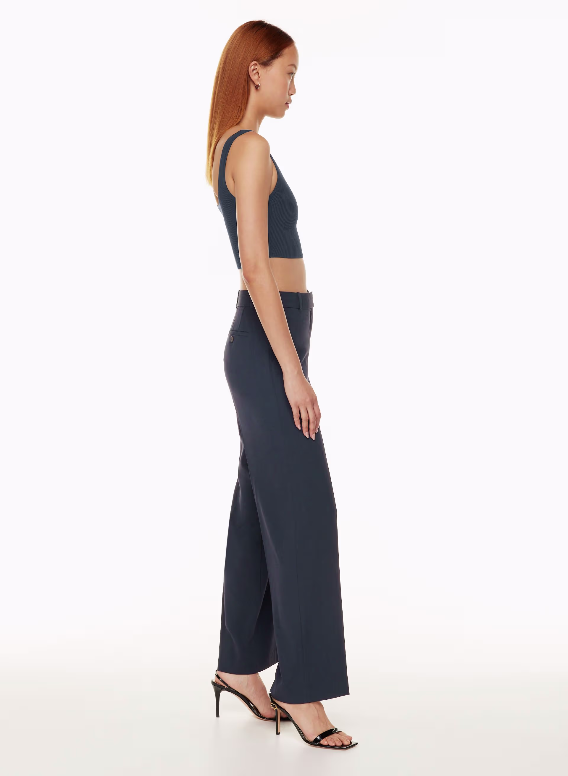 Sculpt Knit Squareneck Cropped Tank