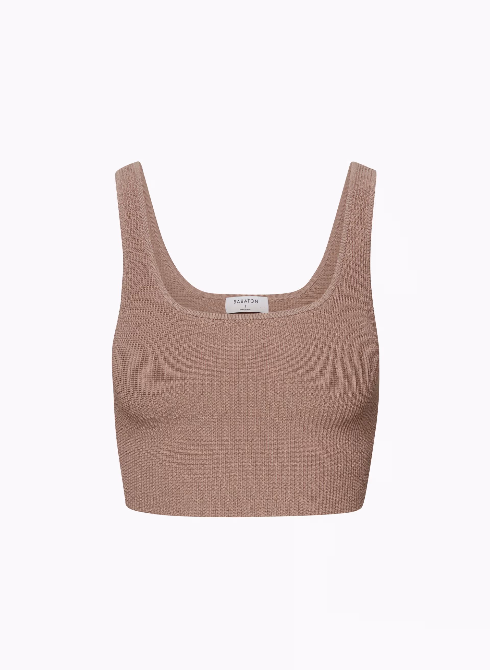 Sculpt Knit Squareneck Cropped Tank