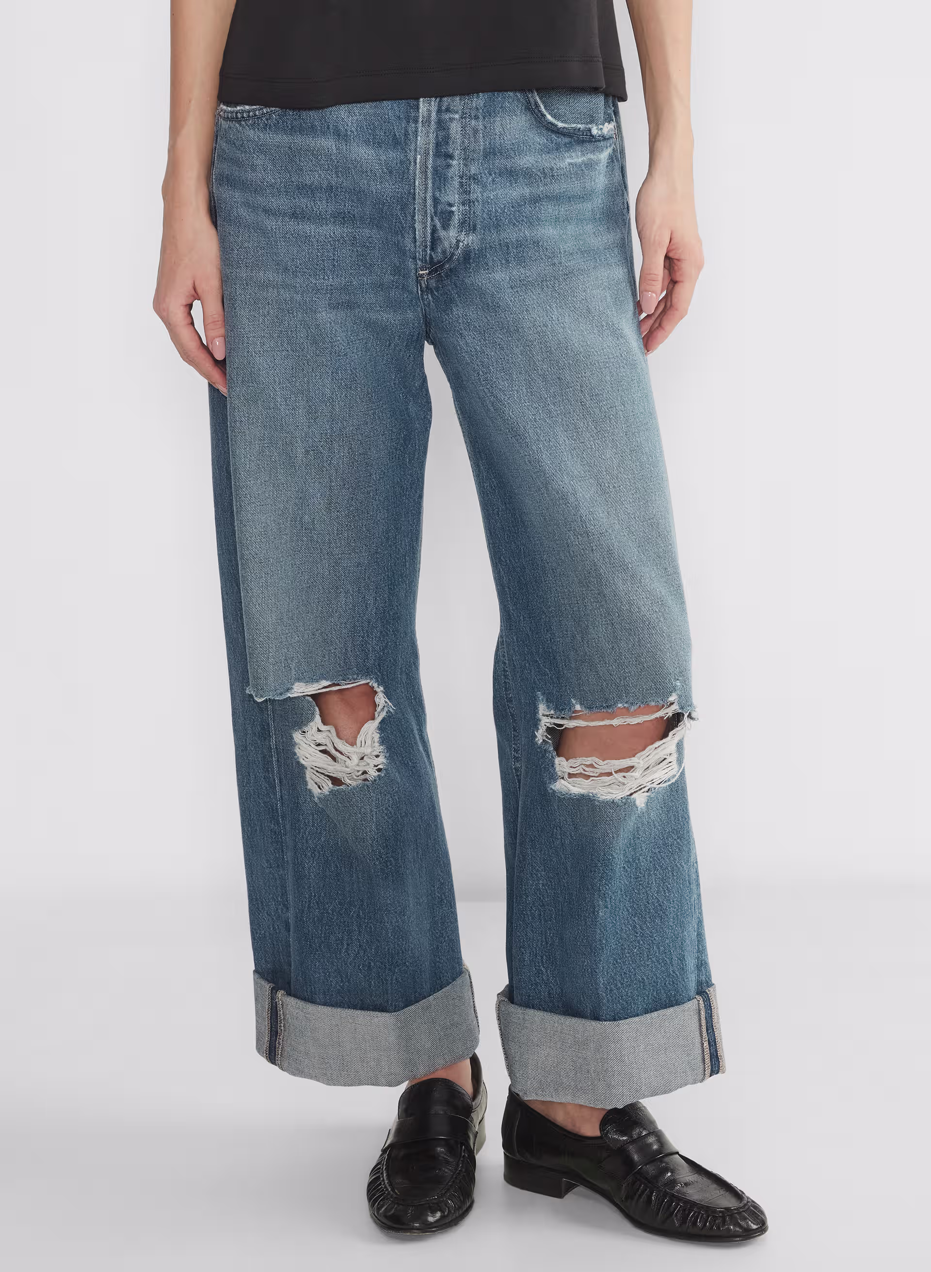 Ayla Baggy Cuffed Jean