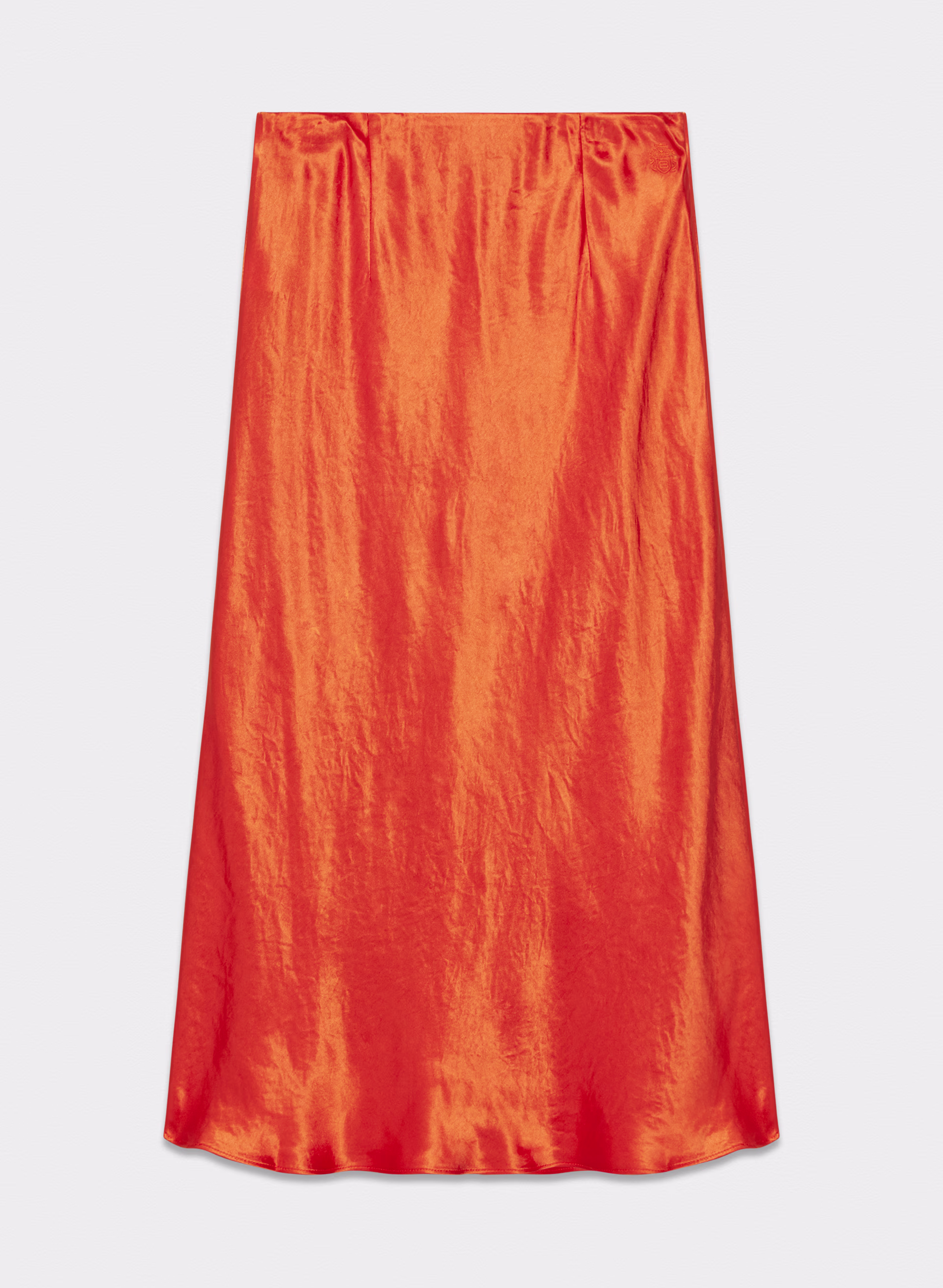 Slip Satin Midi Skirt