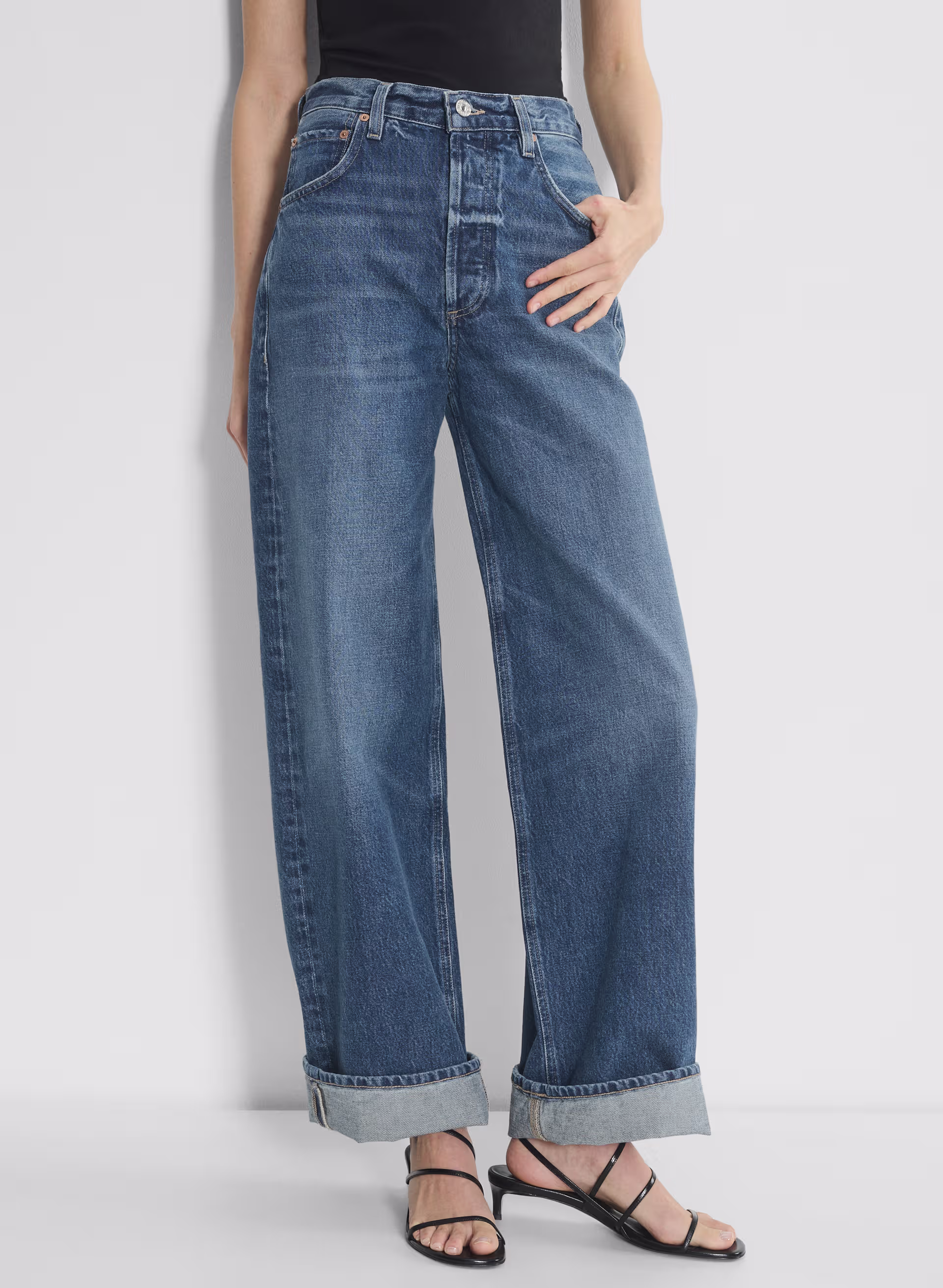Ayla Baggy Cuffed Jean