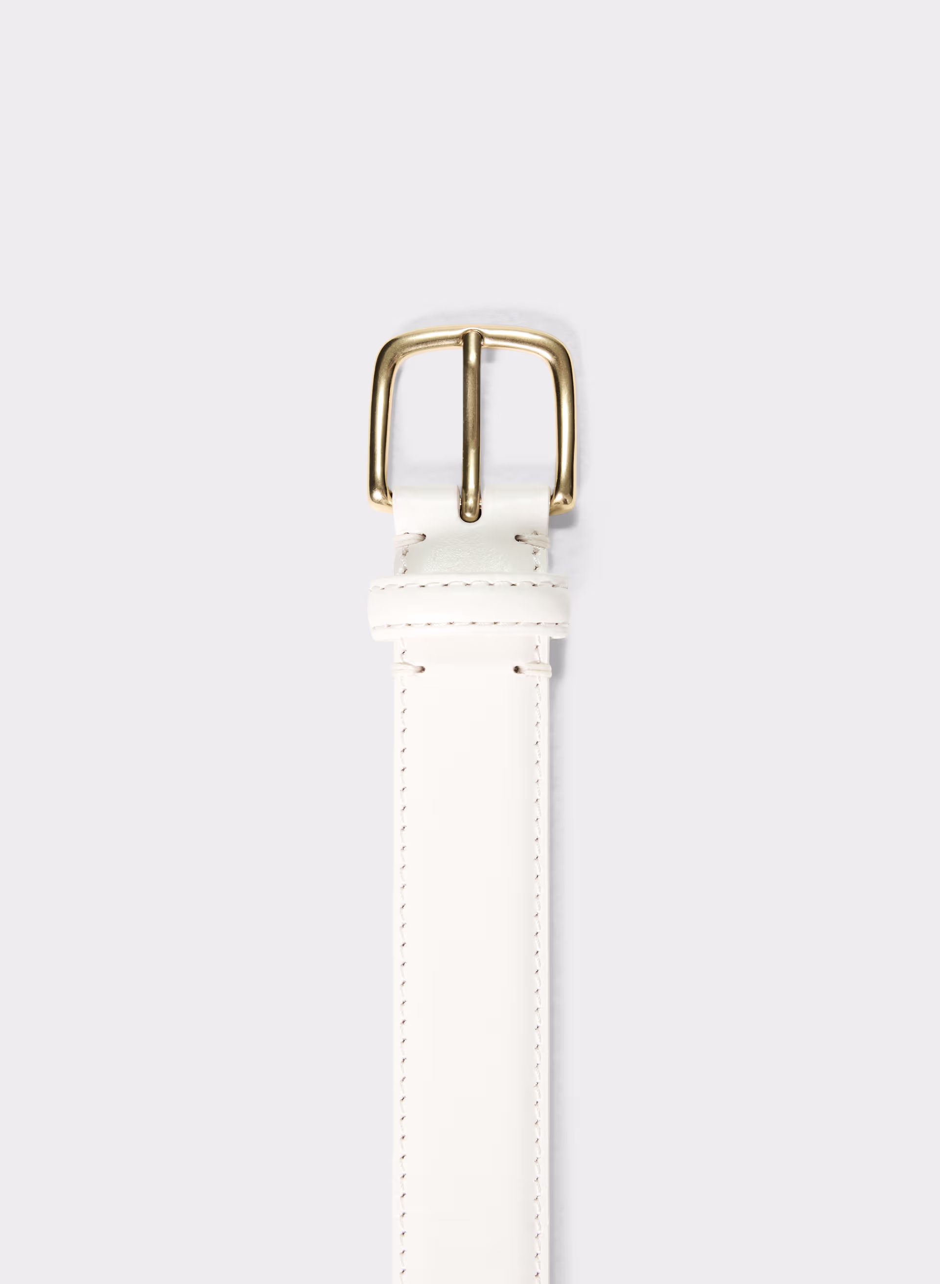 Essential Solid Brass Leather Belt