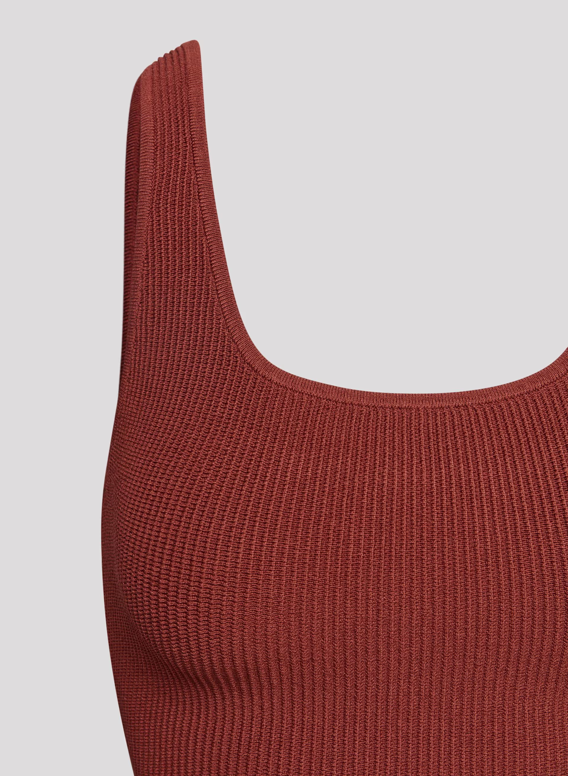Sculpt Knit Squareneck Cropped Tank