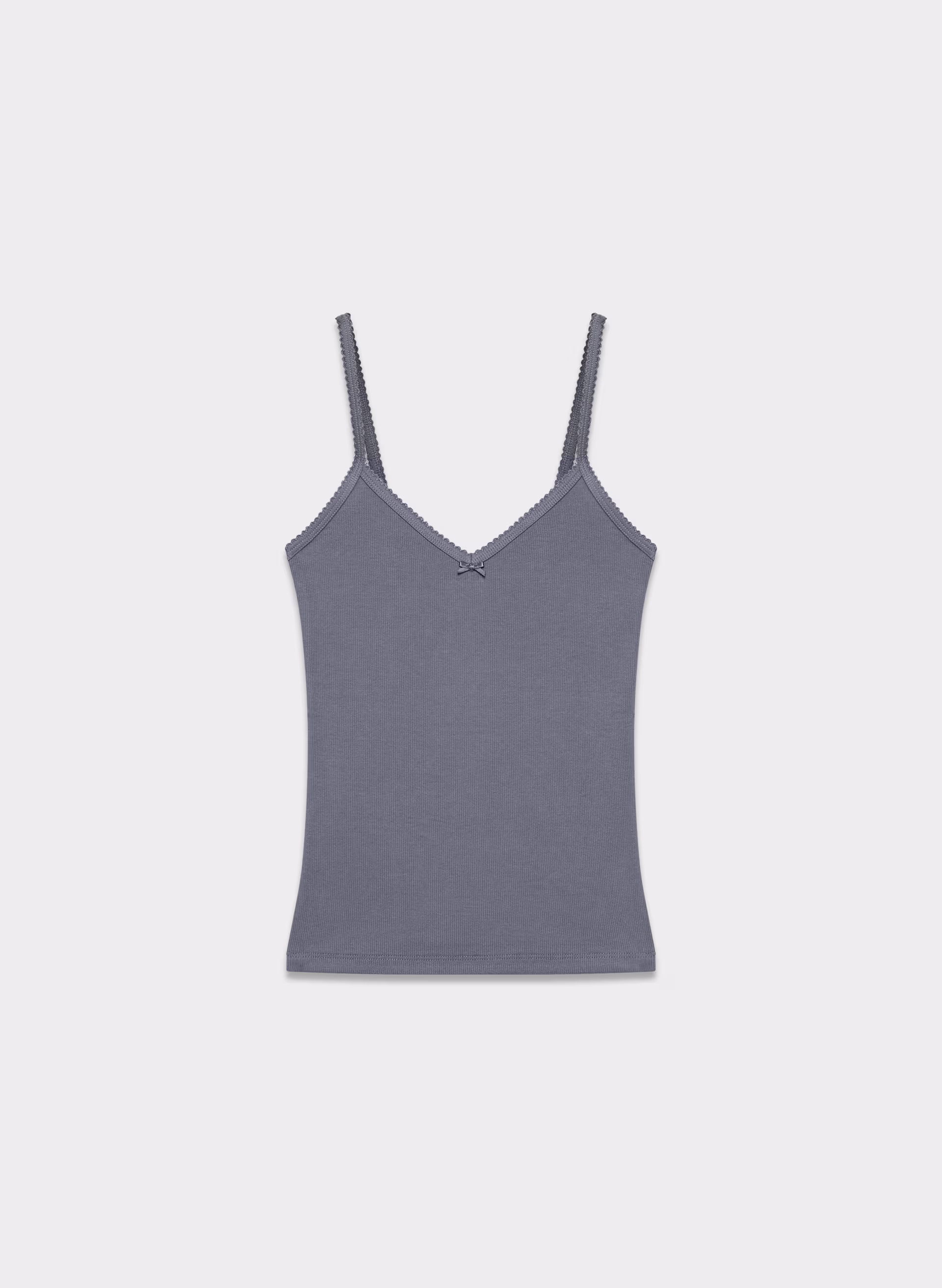 HomeStretch™ Rib Lace V-Neck Cami Tank