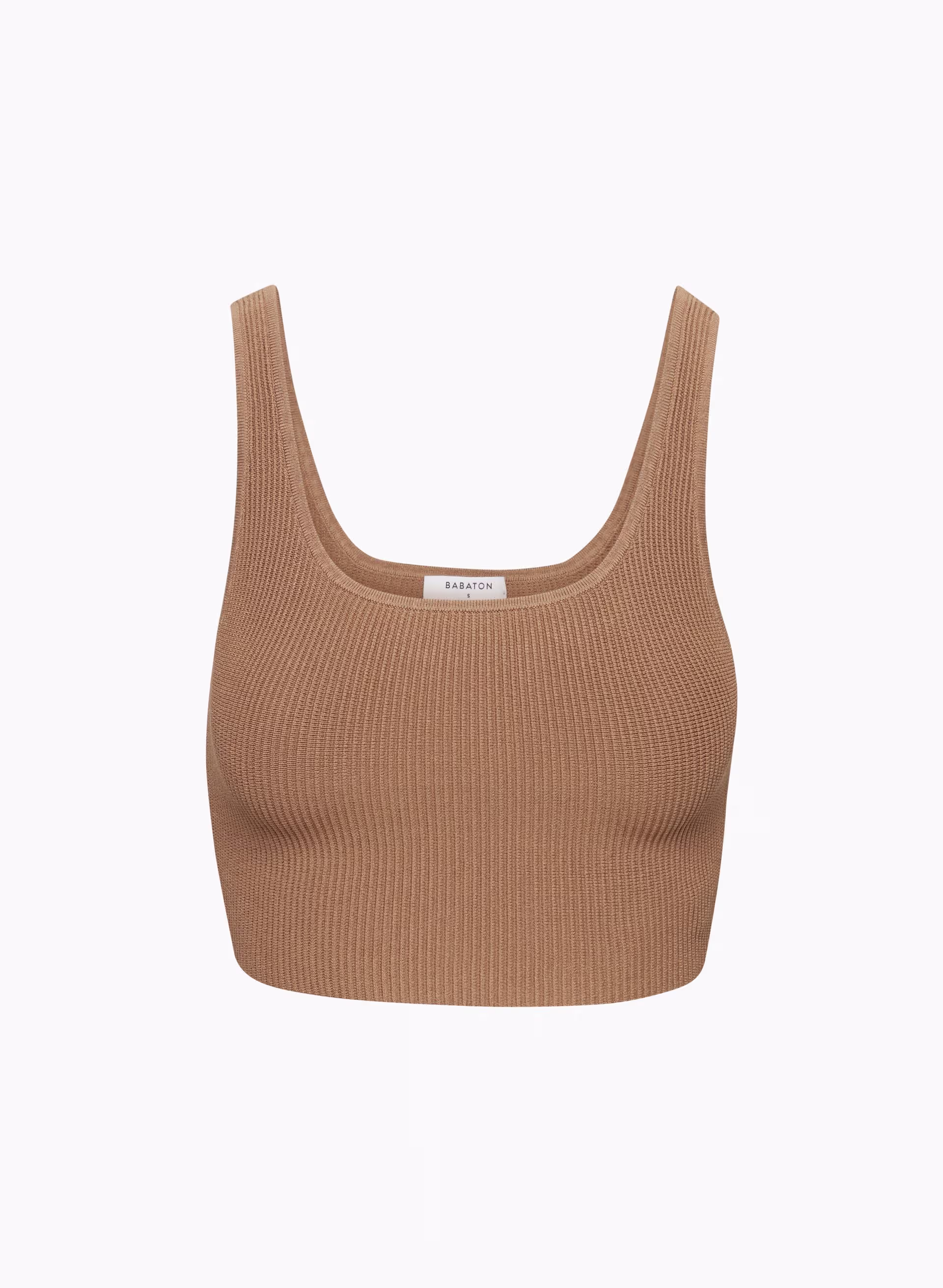 Sculpt Knit Squareneck Cropped Tank