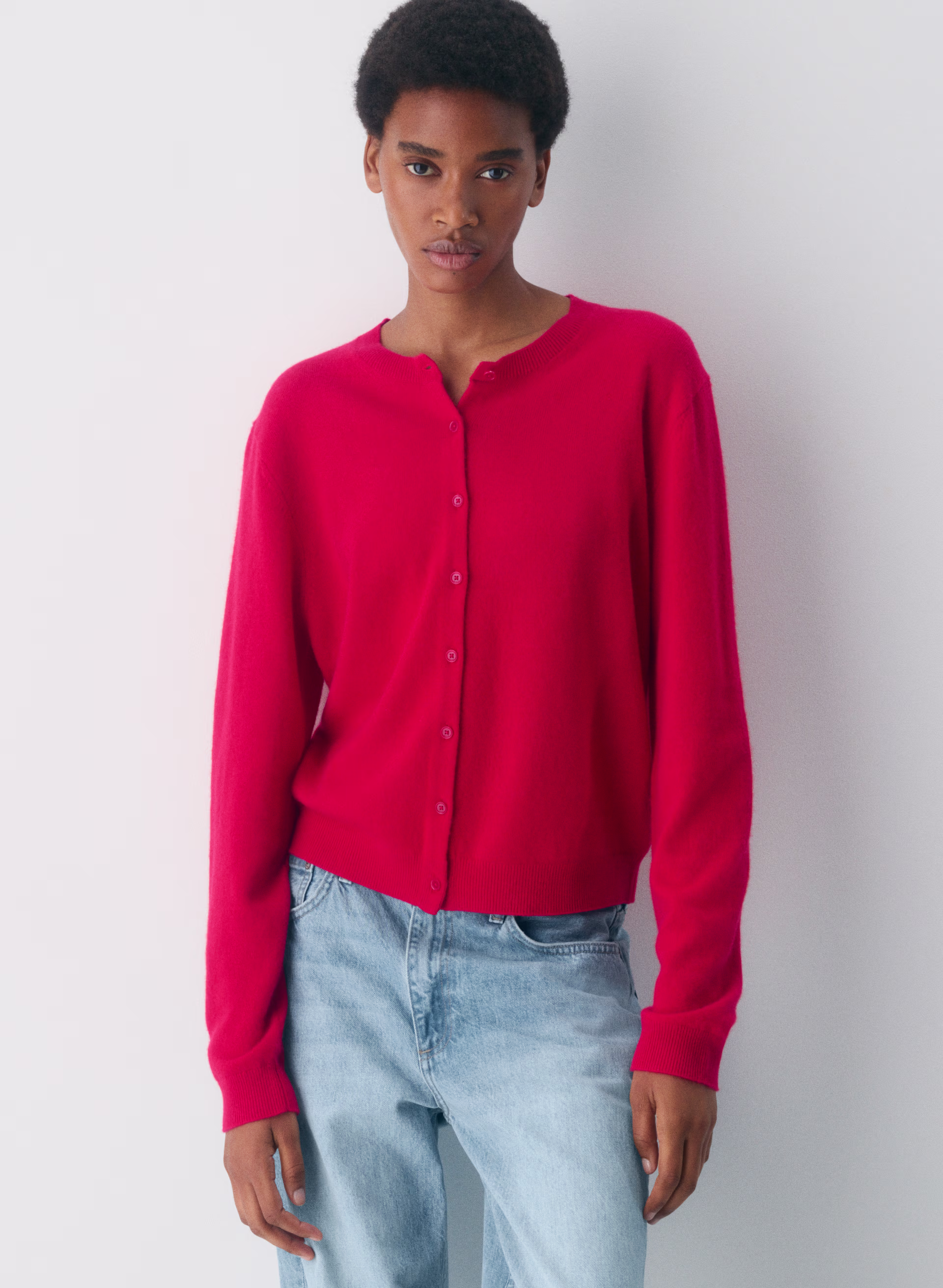 Bare Cashmere Crew Cardigan