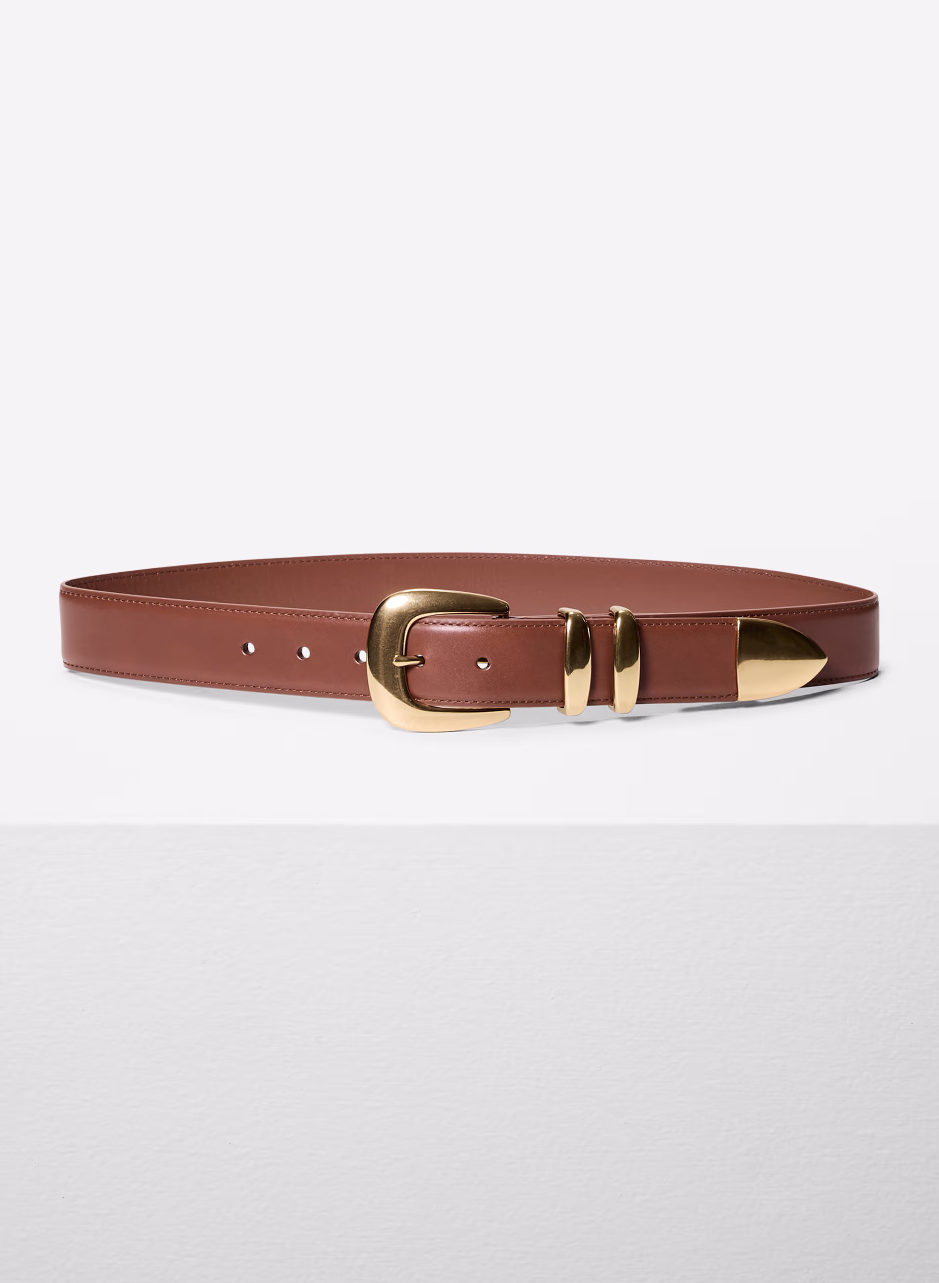 Legendary Solid Brass Leather Wide Belt
