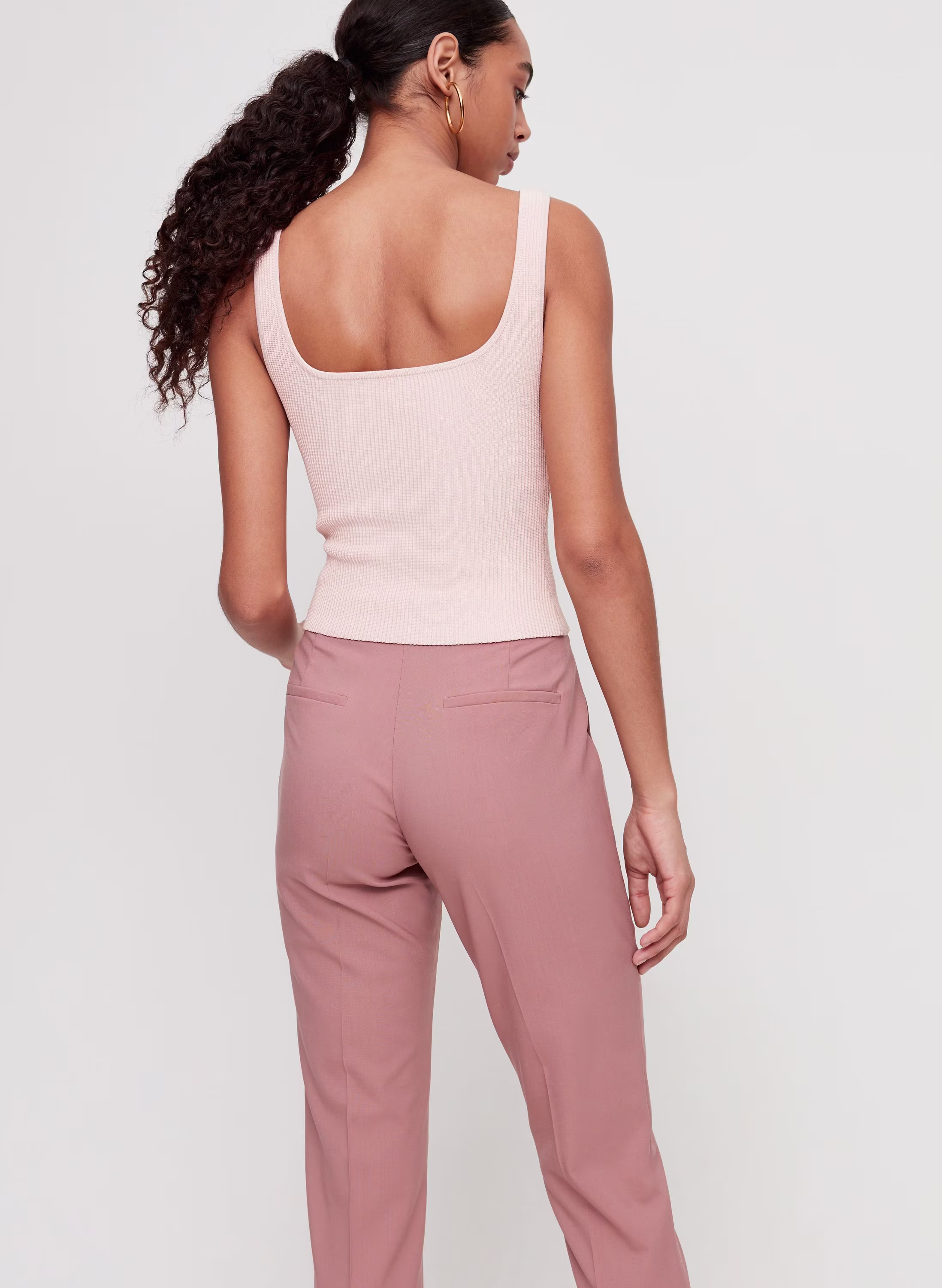 Sculpt Knit Squareneck Tank