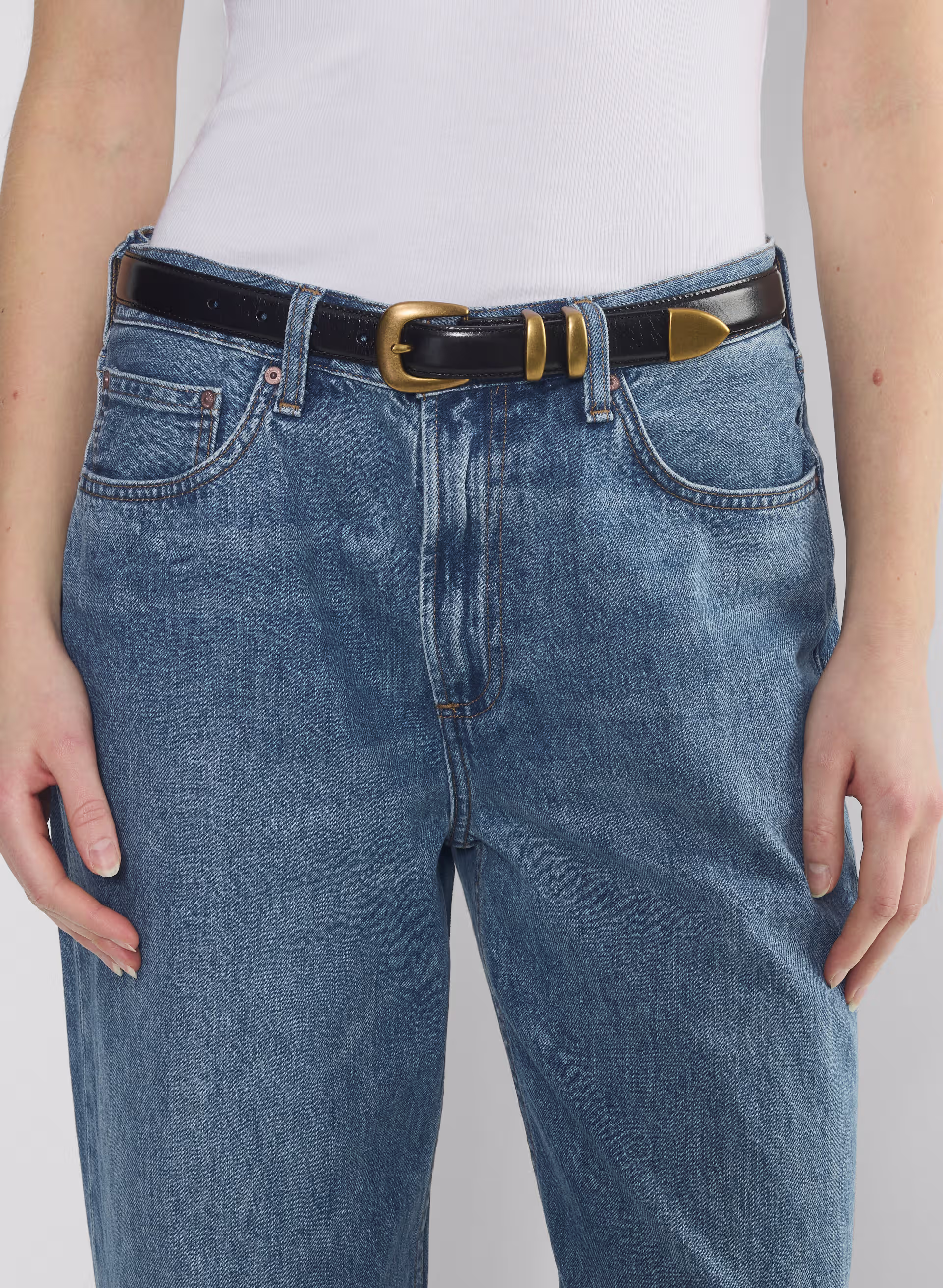 Legendary Solid Brass Leather Belt
