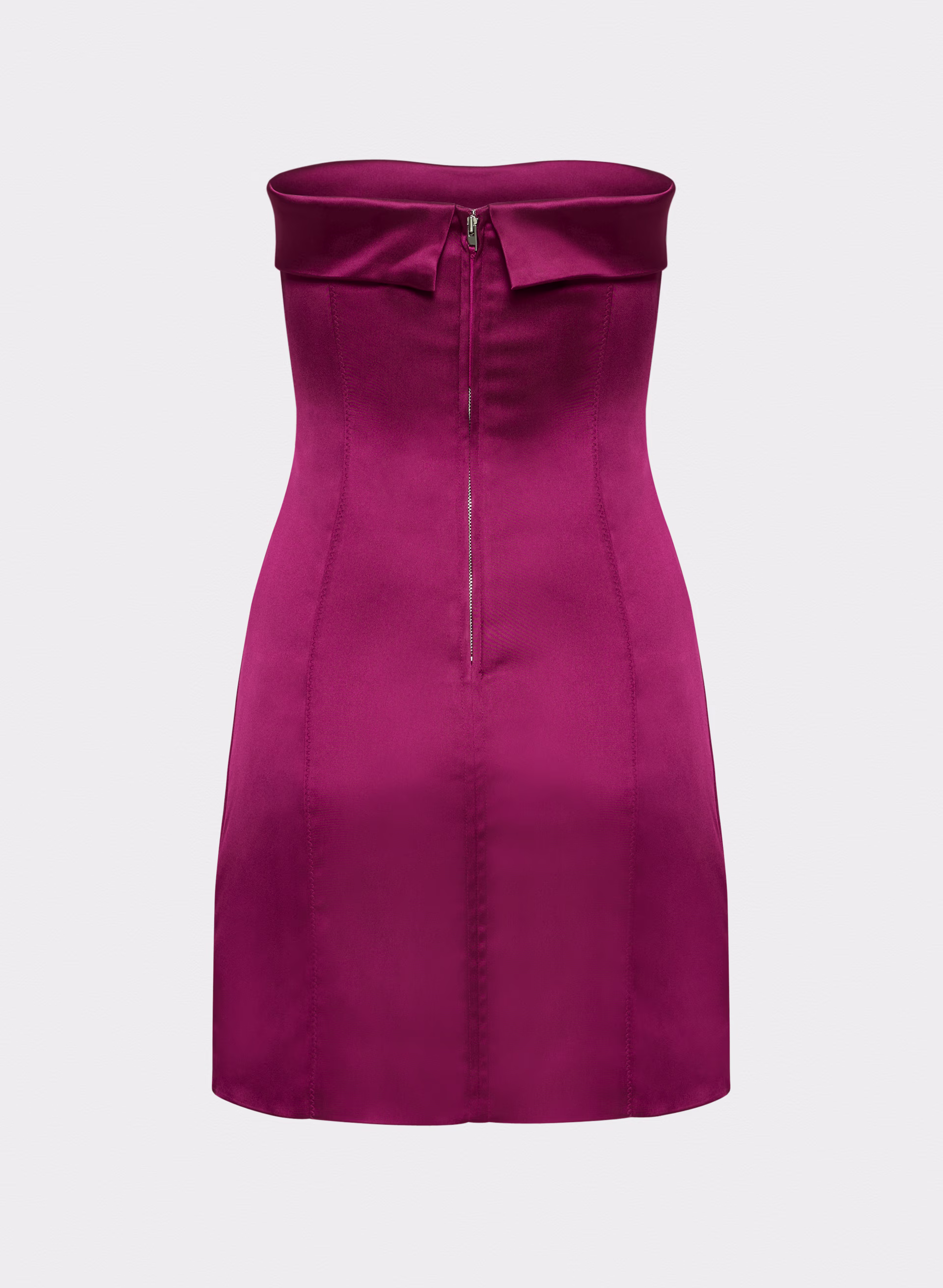 Shimmer Satin Tube Dress