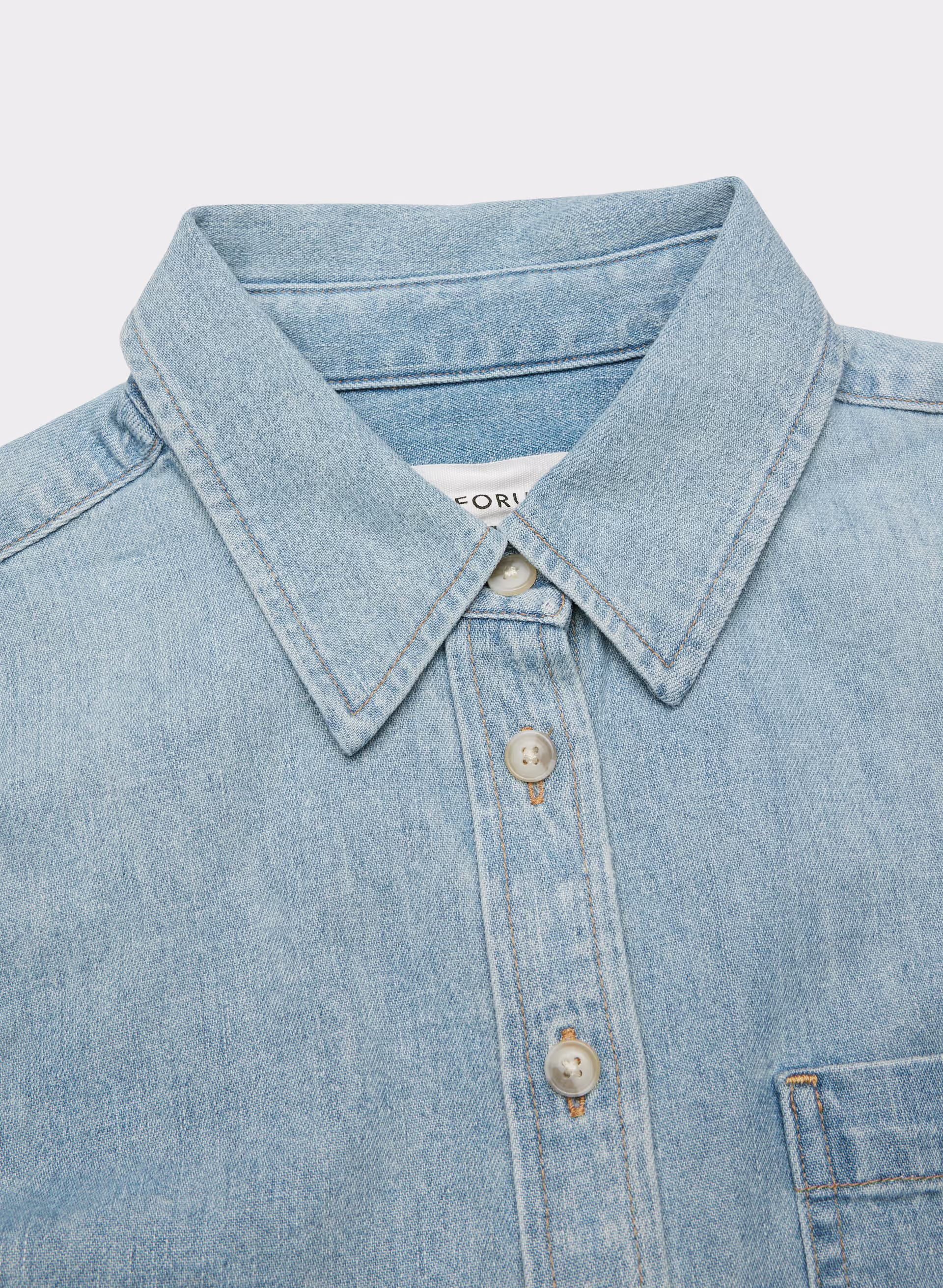 Denim Forum The ’80s Comfy Waist Denim Shirt
