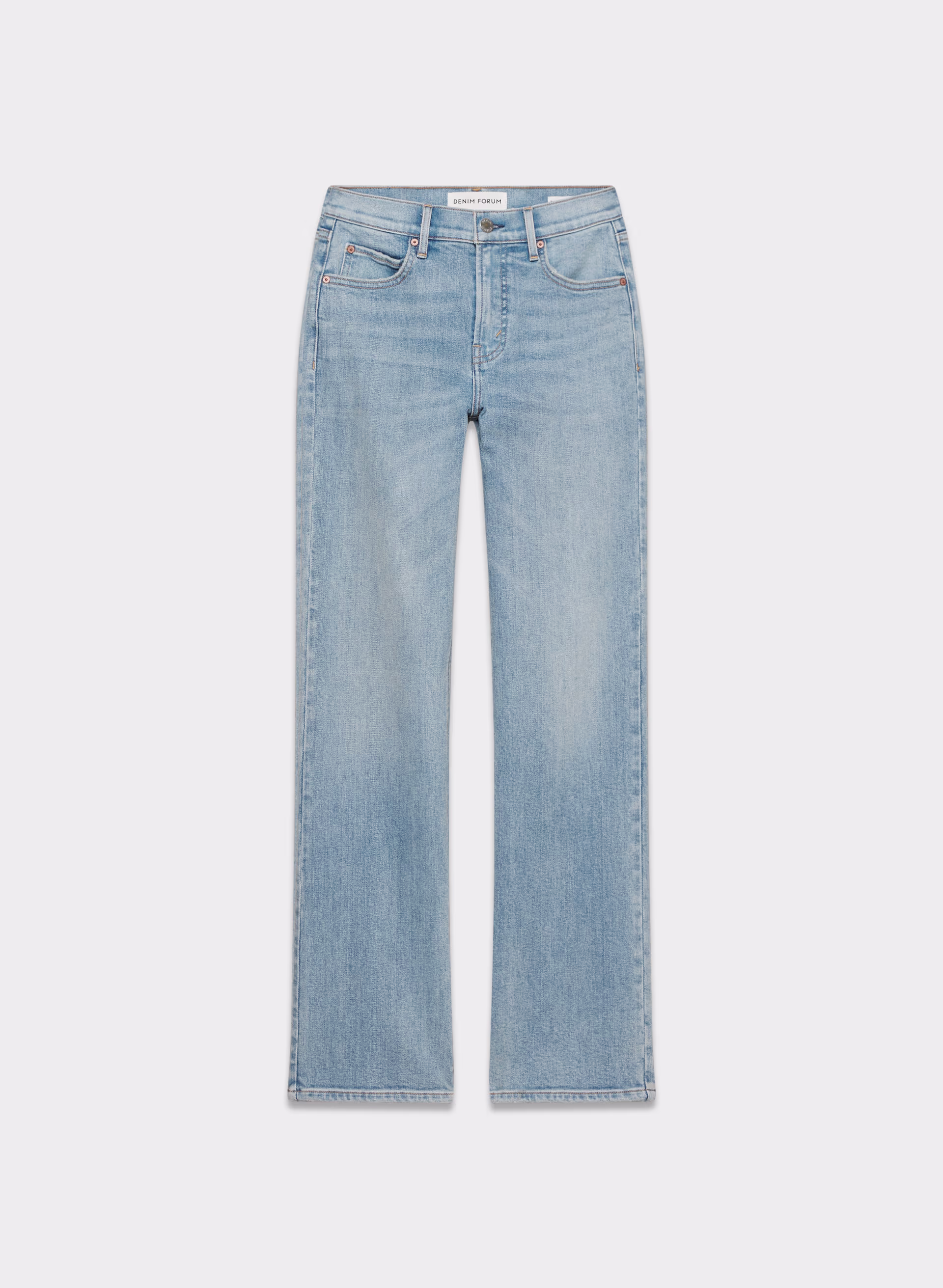 Denim Forum The ‘90s Snatched Mid-rise Straight Jean