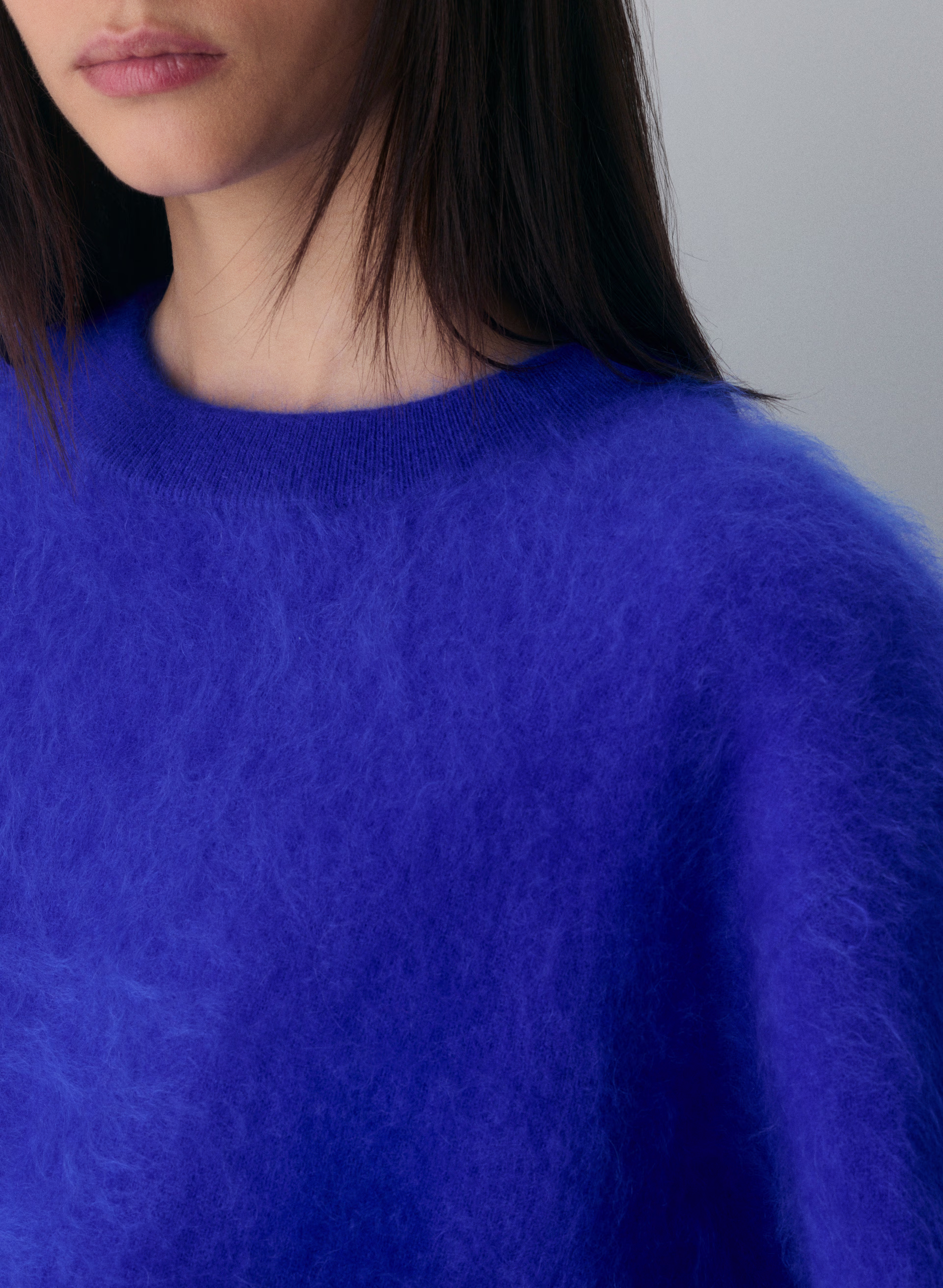 Brushed Cashmere Relaxed Crew Sweater