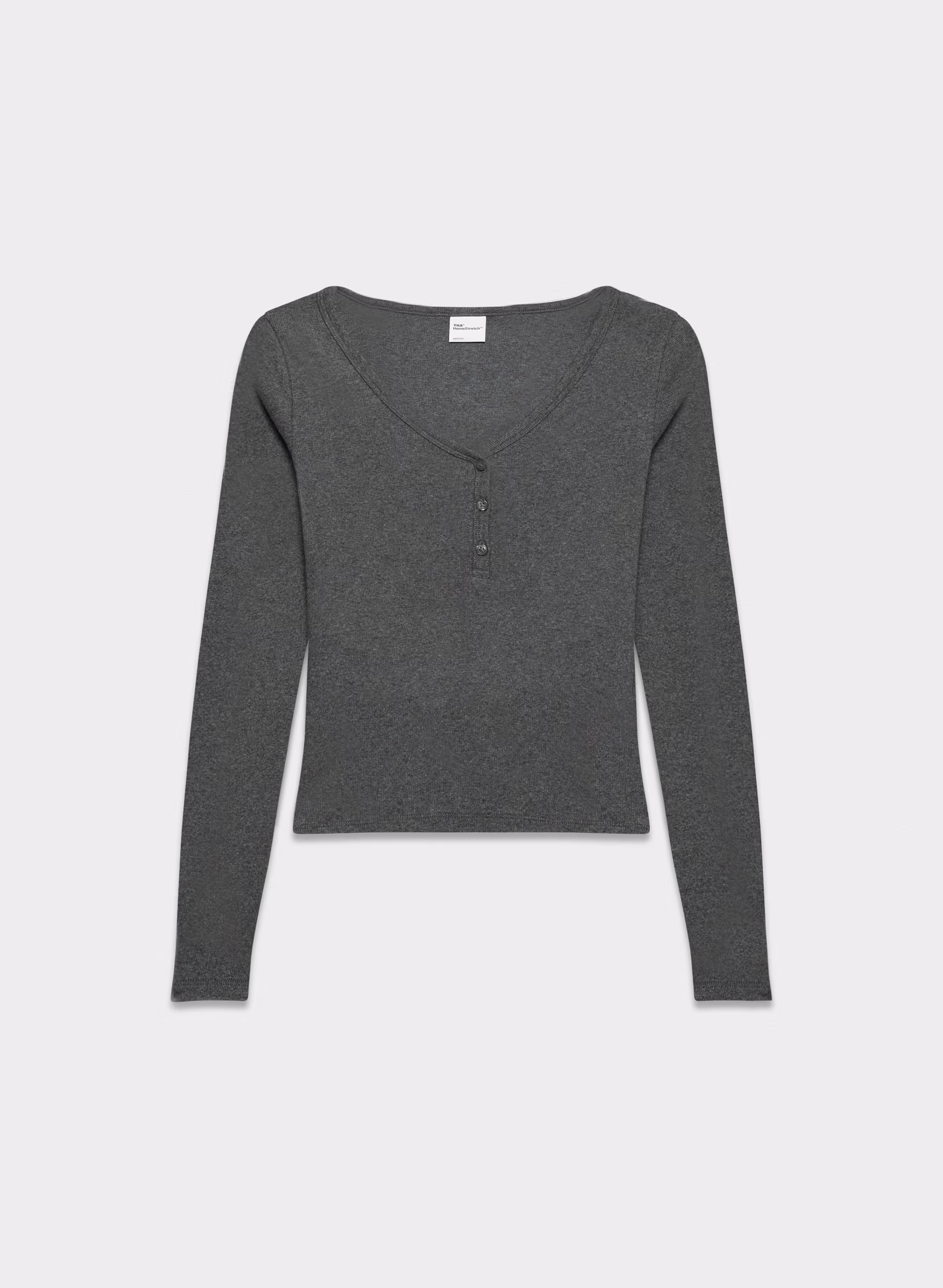 HomeStretch™ Rib Henley Longsleeve