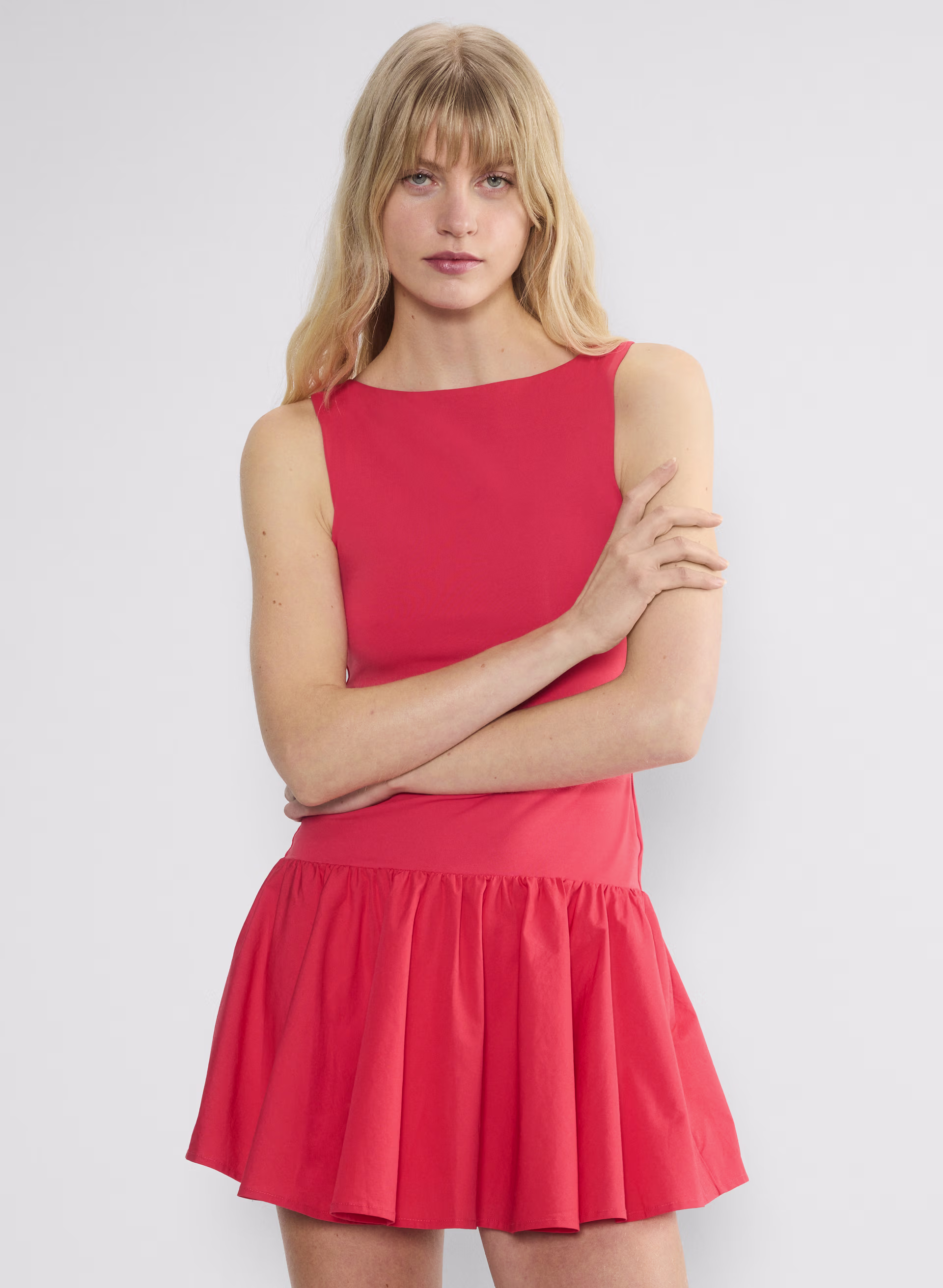 Segment Poplin Dress