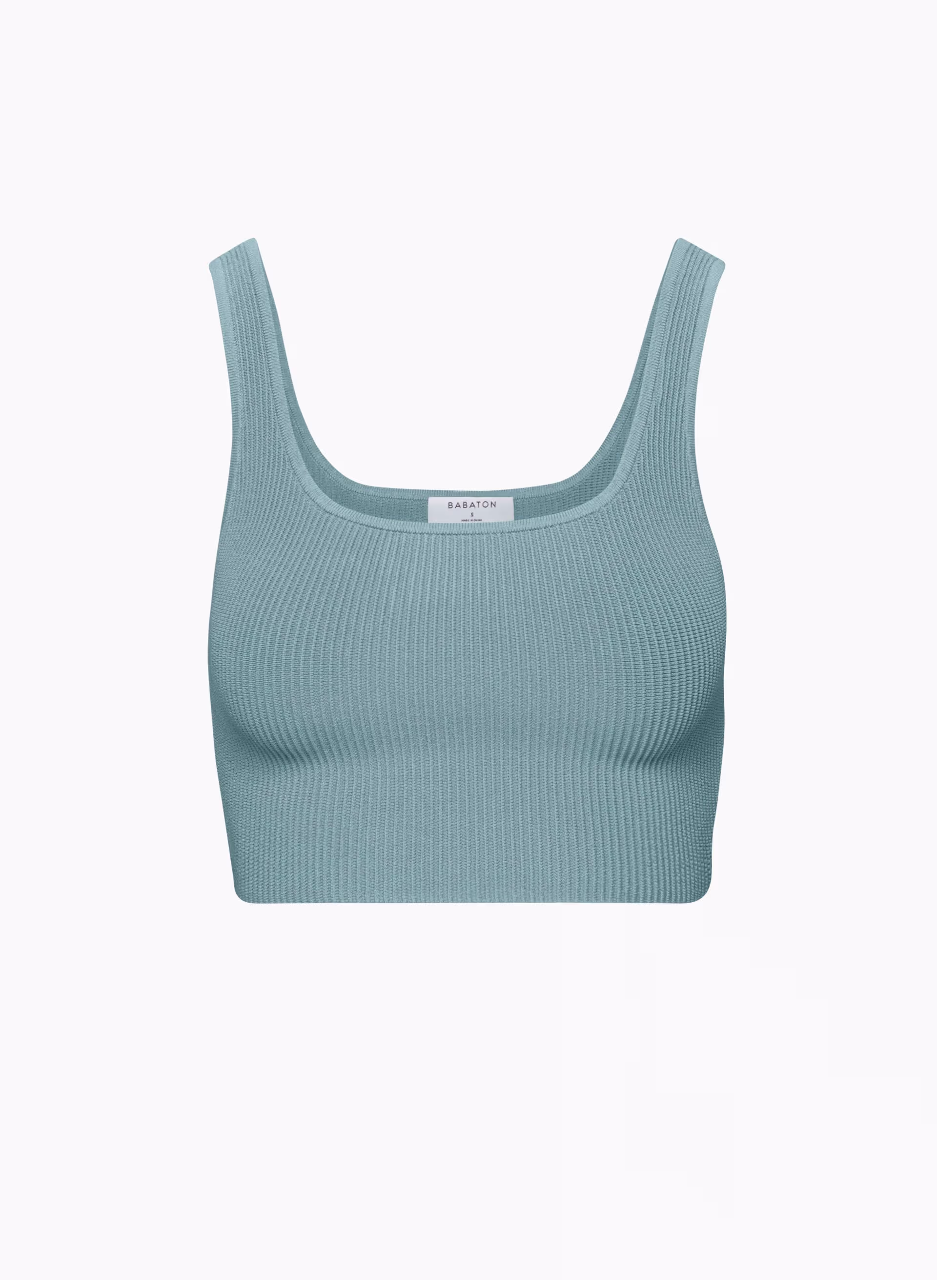 Sculpt Knit Squareneck Cropped Tank